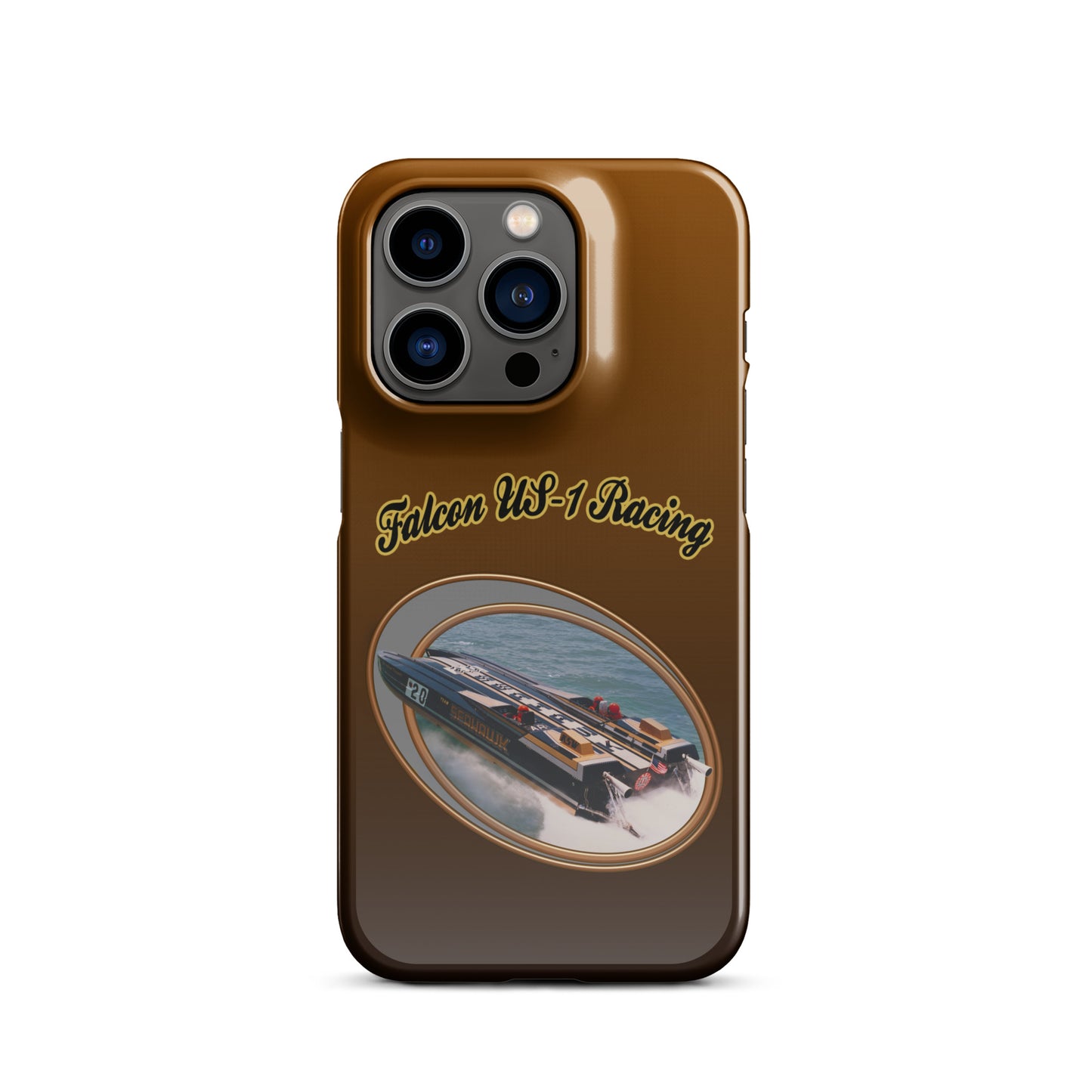 Snap case for iPhone®- Race Boat with Falcon US-1 Racing