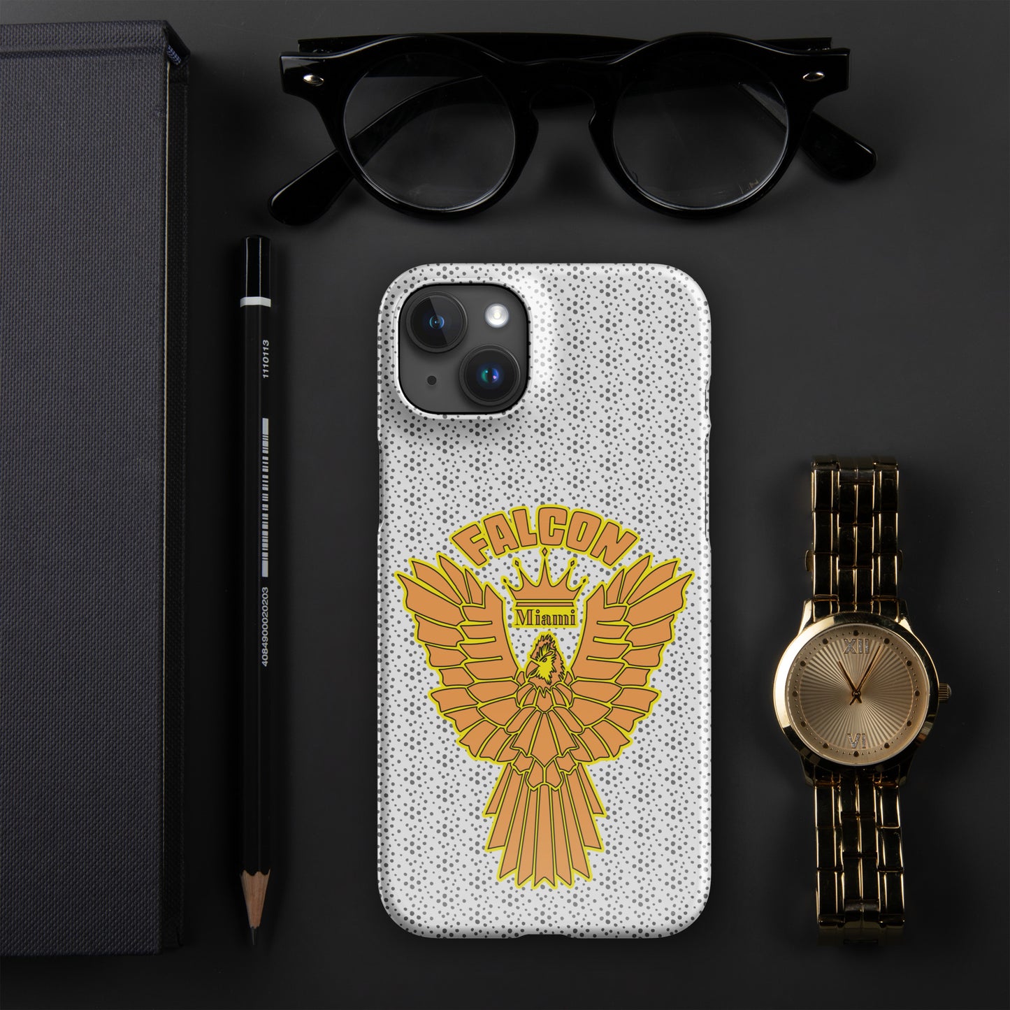 Snap case for iPhone® - Gold Dust Falcon US-1 Logo
