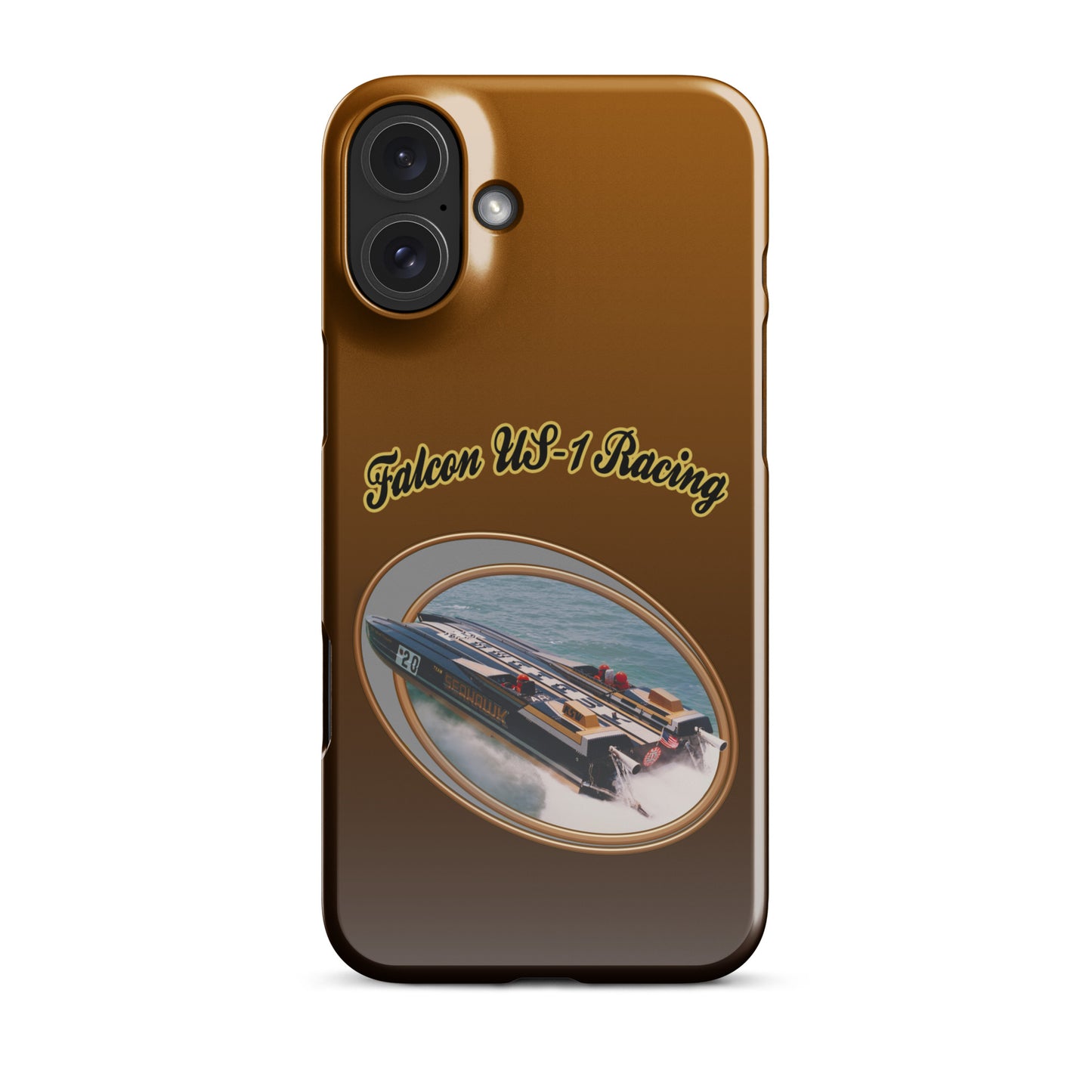 Snap case for iPhone®- Race Boat with Falcon US-1 Racing