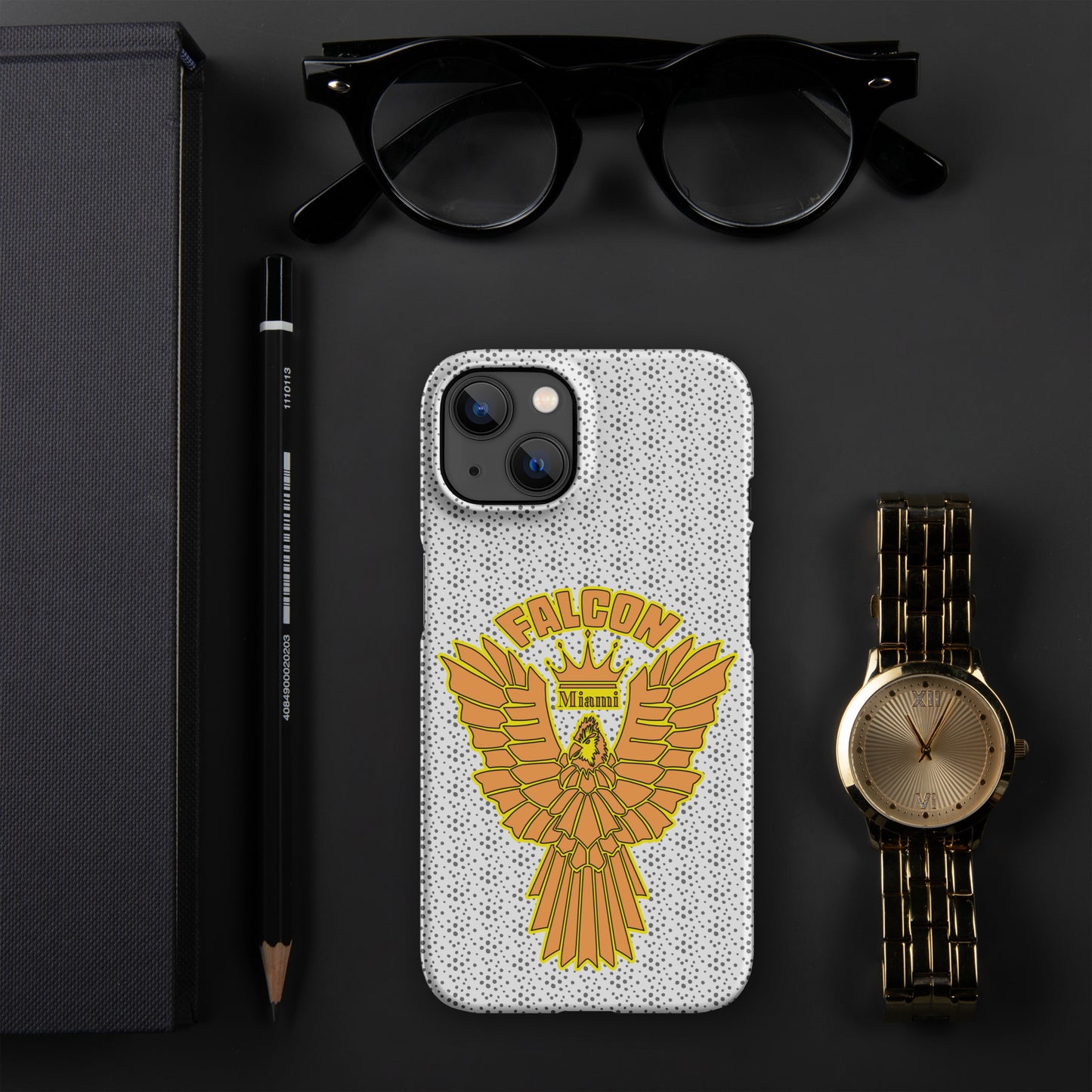 Snap case for iPhone® - Gold Dust Falcon US-1 Logo