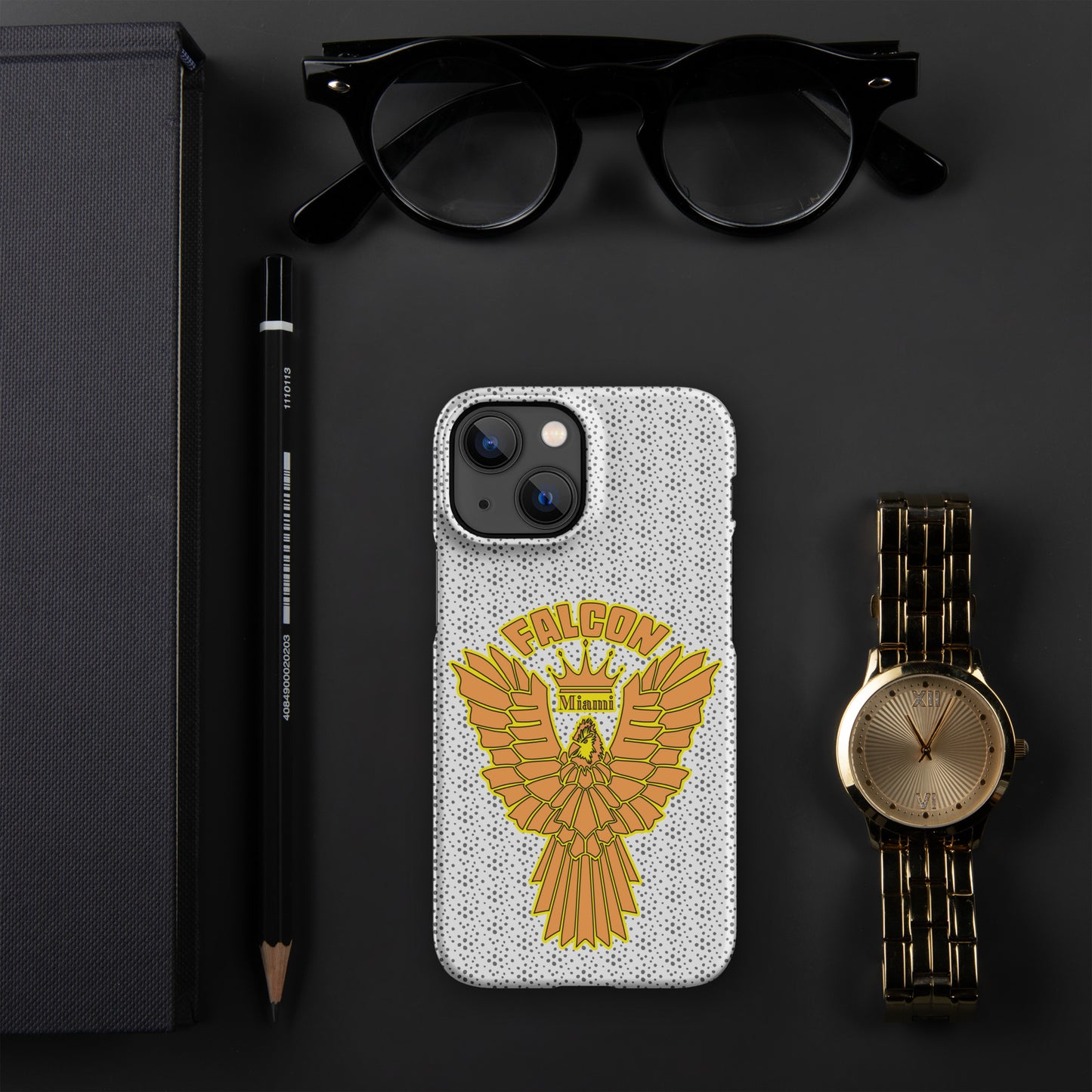 Snap case for iPhone® - Gold Dust Falcon US-1 Logo