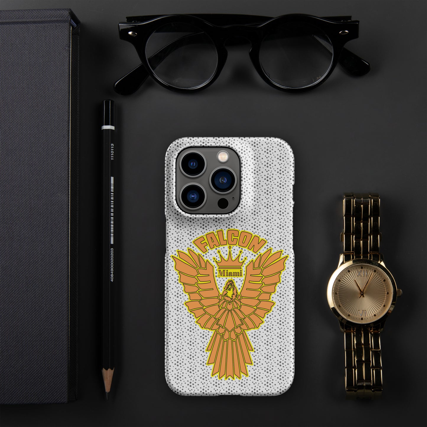 Snap case for iPhone® - Gold Dust Falcon US-1 Logo