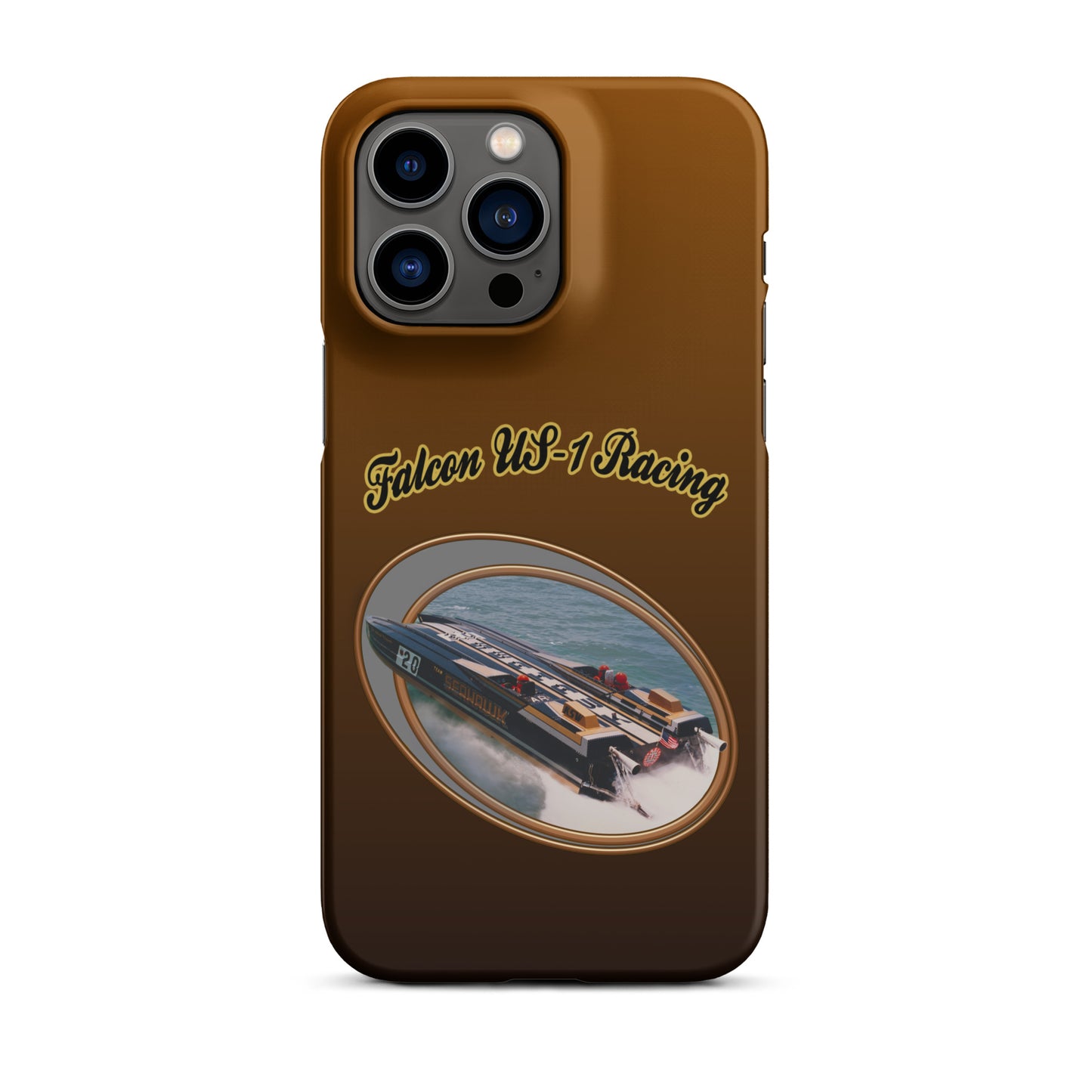 Snap case for iPhone®- Race Boat with Falcon US-1 Racing