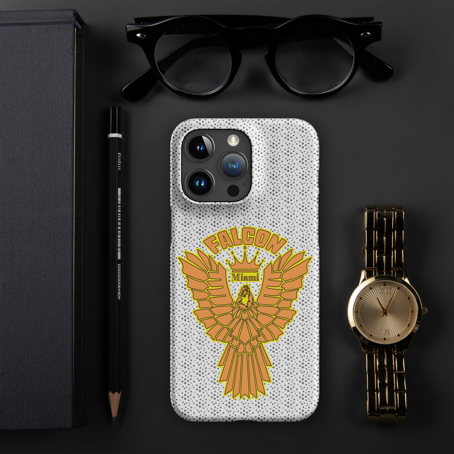 Snap case for iPhone® - Gold Dust Falcon US-1 Logo