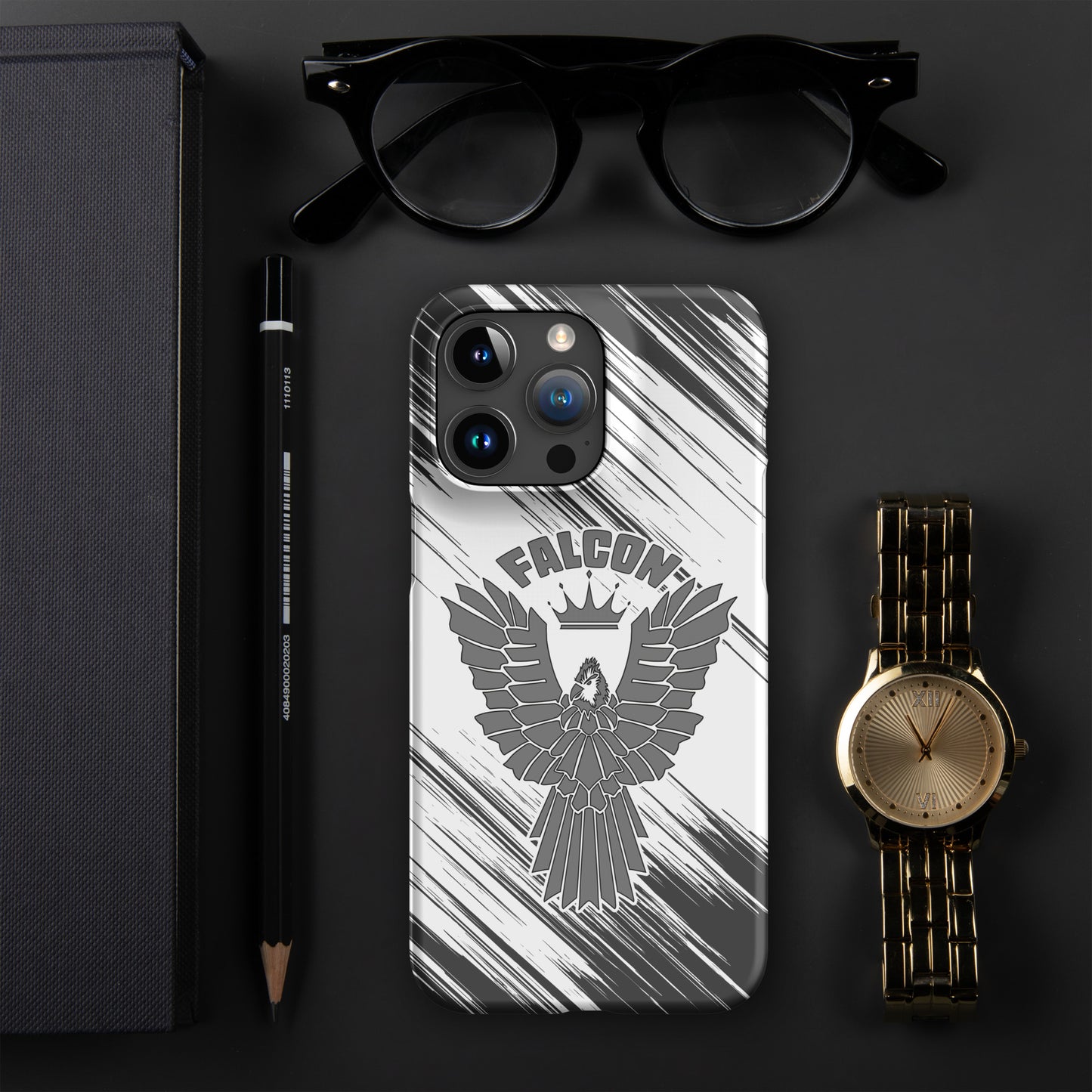 Snap case for iPhone® Gray Falcon US-1 Logo