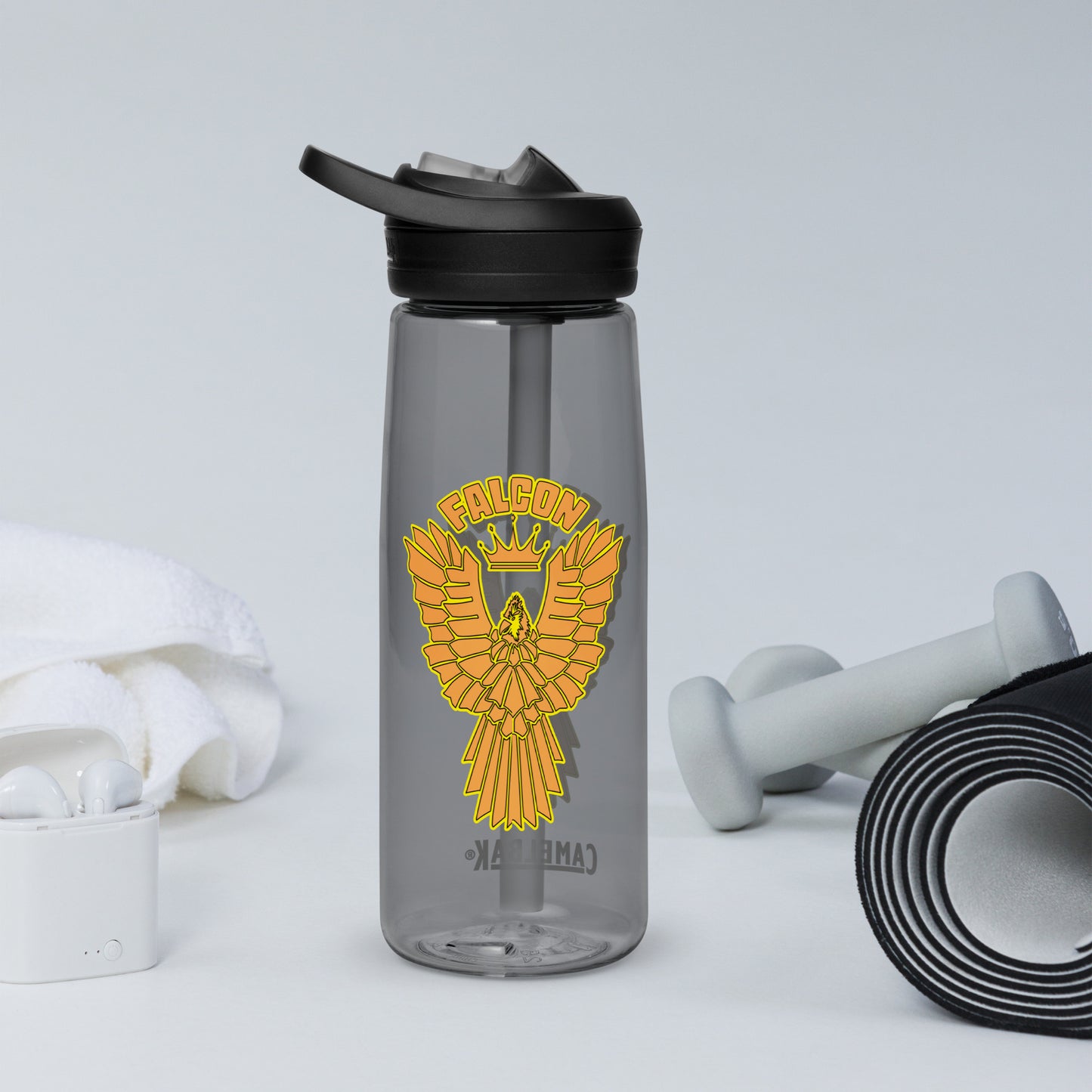 Falcon Logo Sports water bottle - Gold
