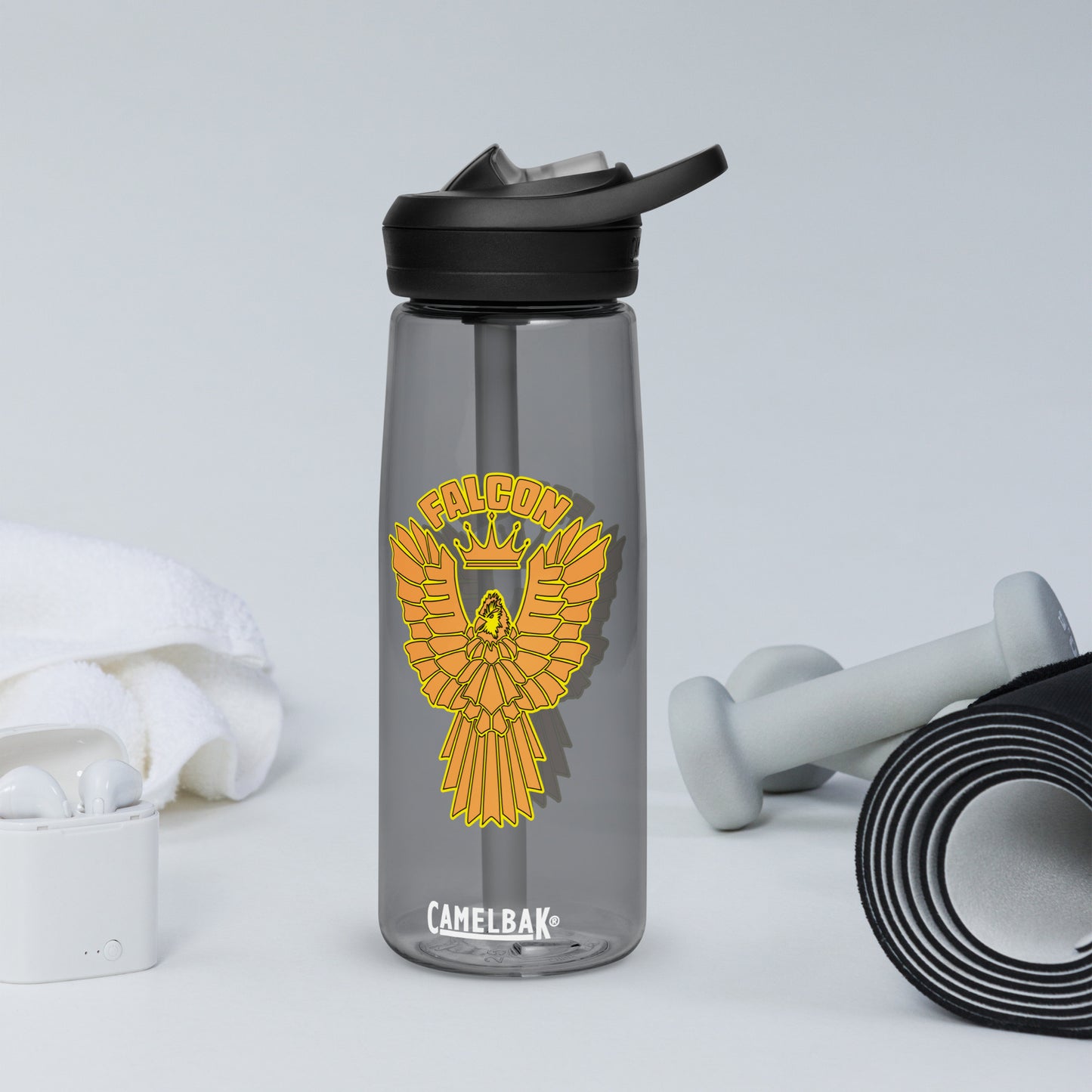 Falcon Logo Sports water bottle - Gold