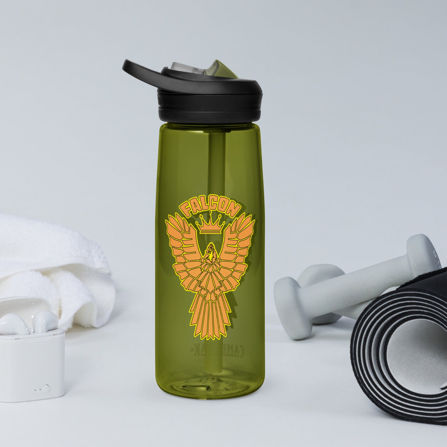 Falcon Logo Sports water bottle - Gold