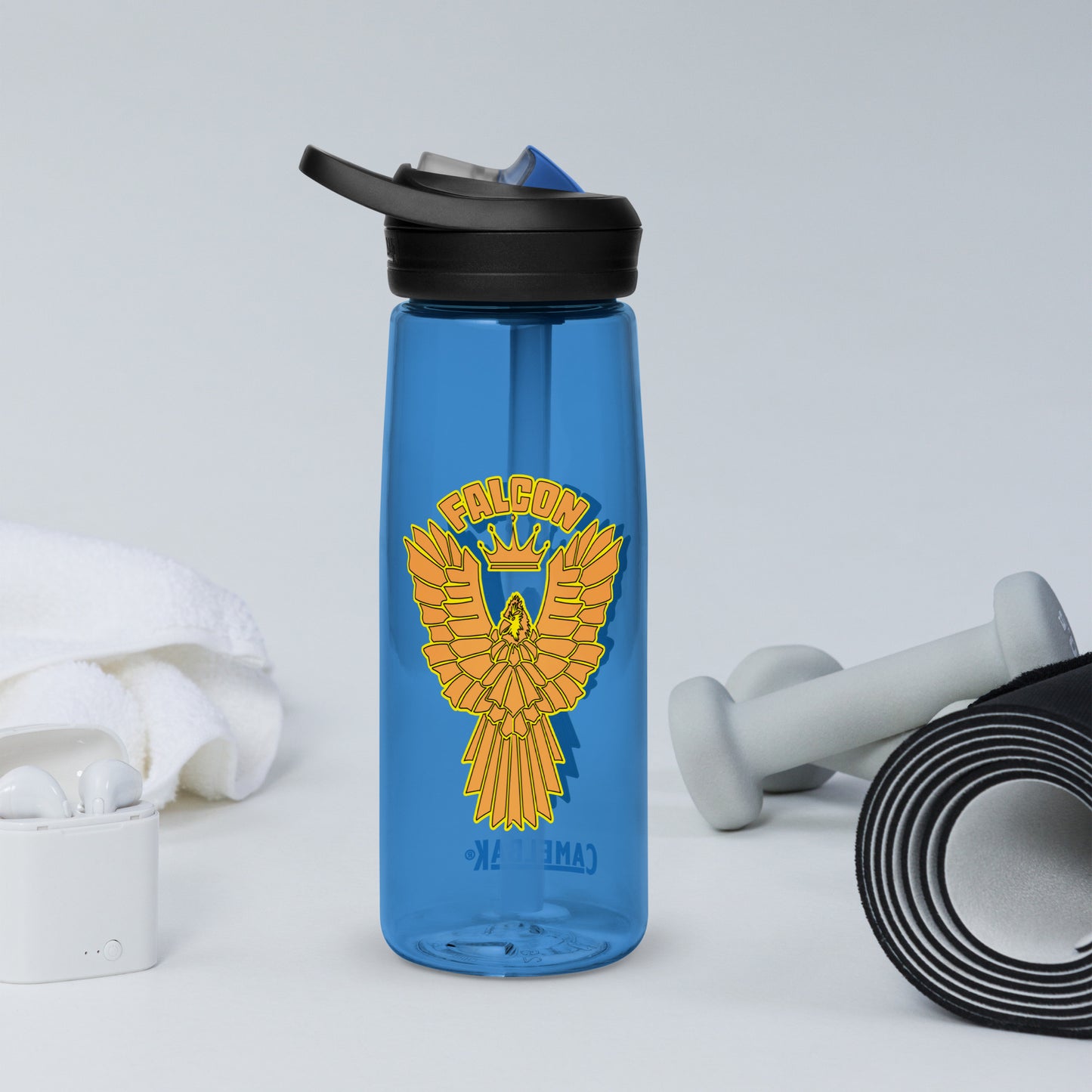 Falcon Logo Sports water bottle - Gold