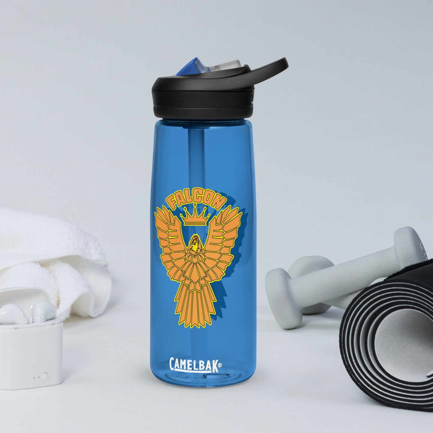 Falcon Logo Sports water bottle - Gold