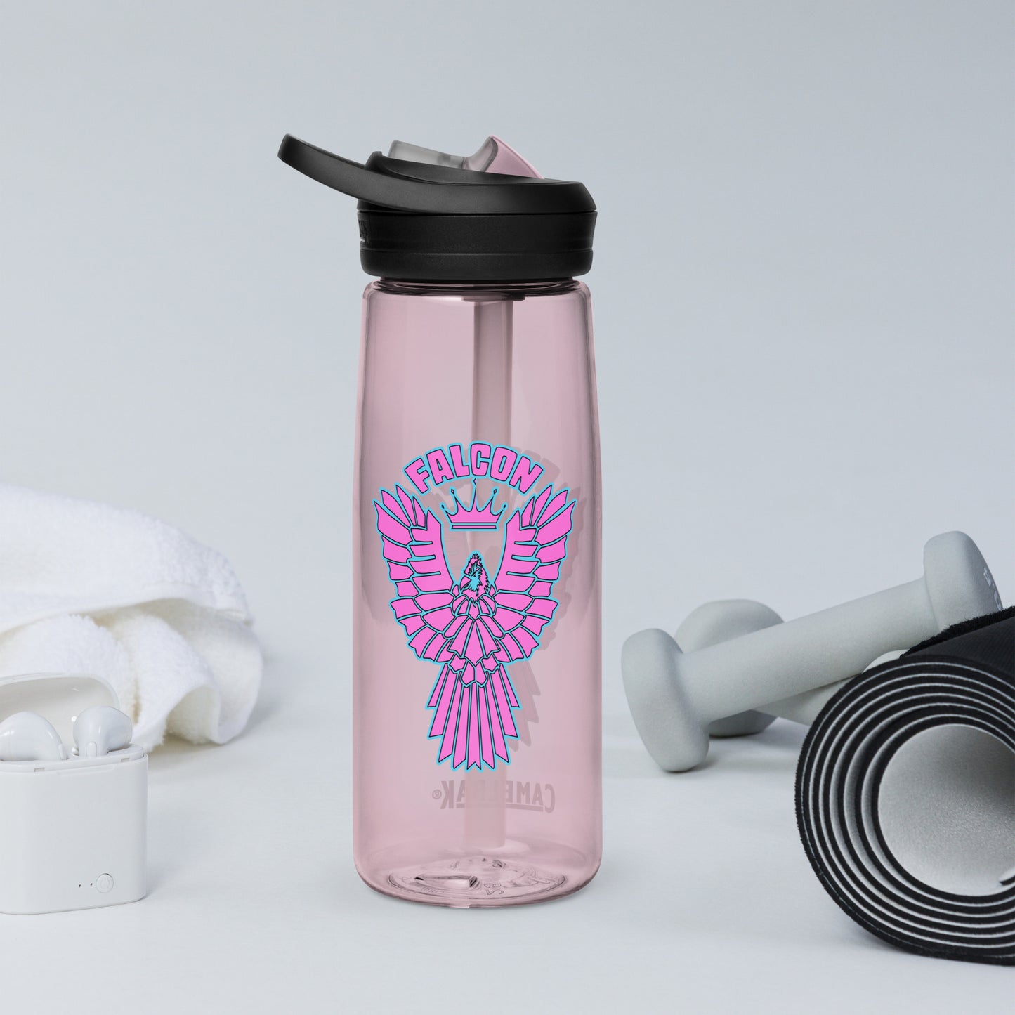 Falcon Logo Sports water bottle - Retro Pink