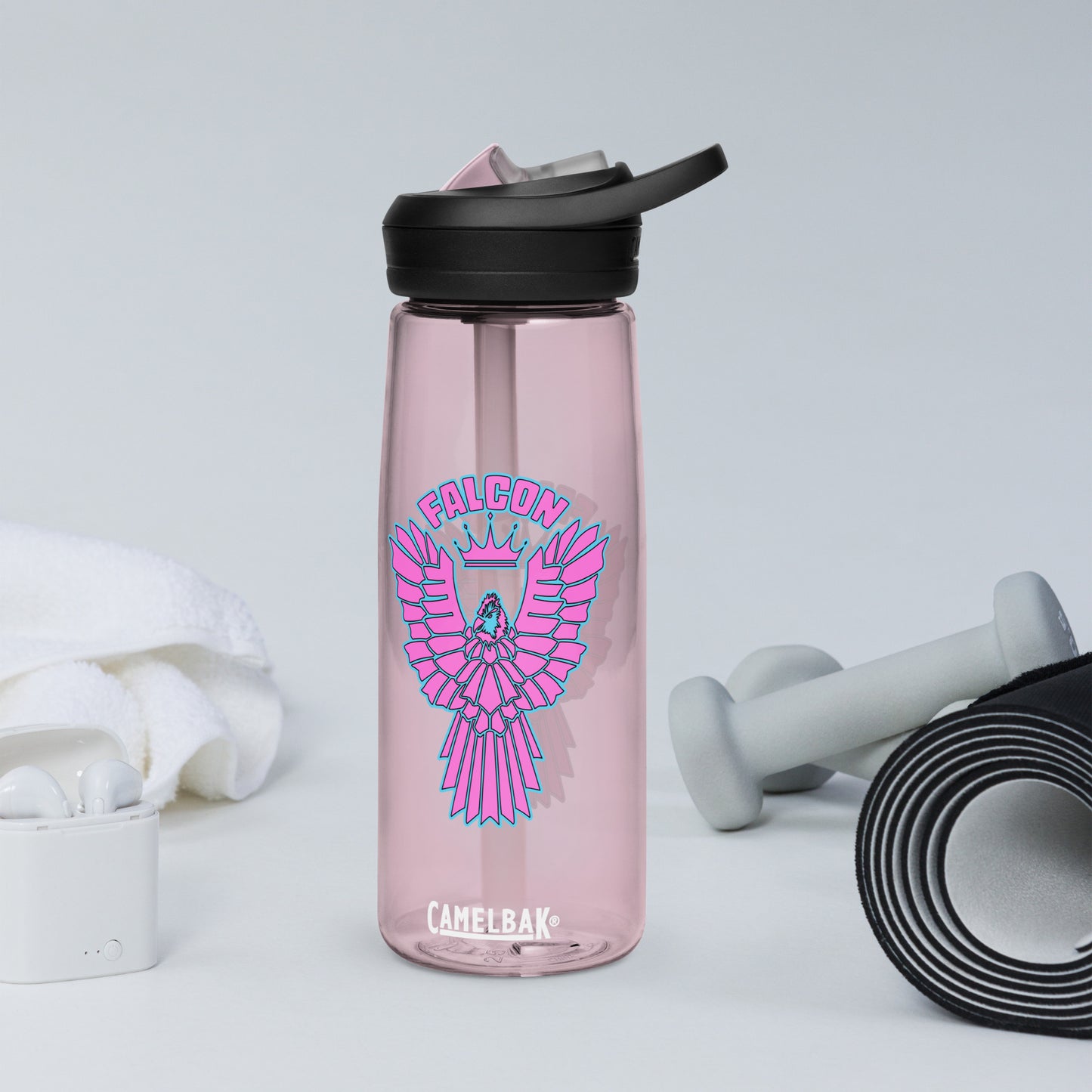 Falcon Logo Sports water bottle - Retro Pink