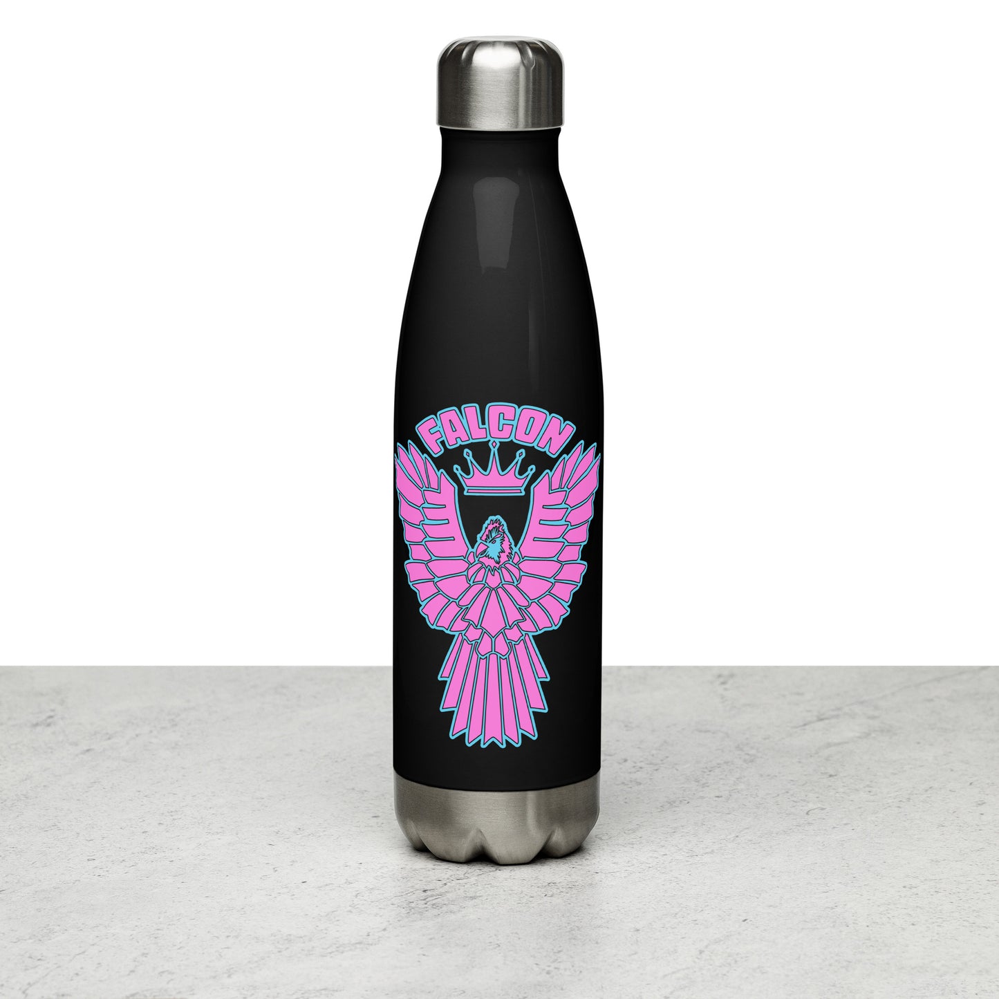 Falcon Logo Stainless steel water bottle - Retro Pink