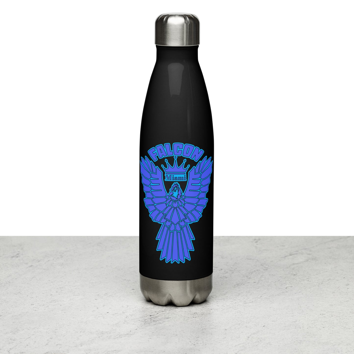 Falcon Logo Stainless steel water bottle - Blue