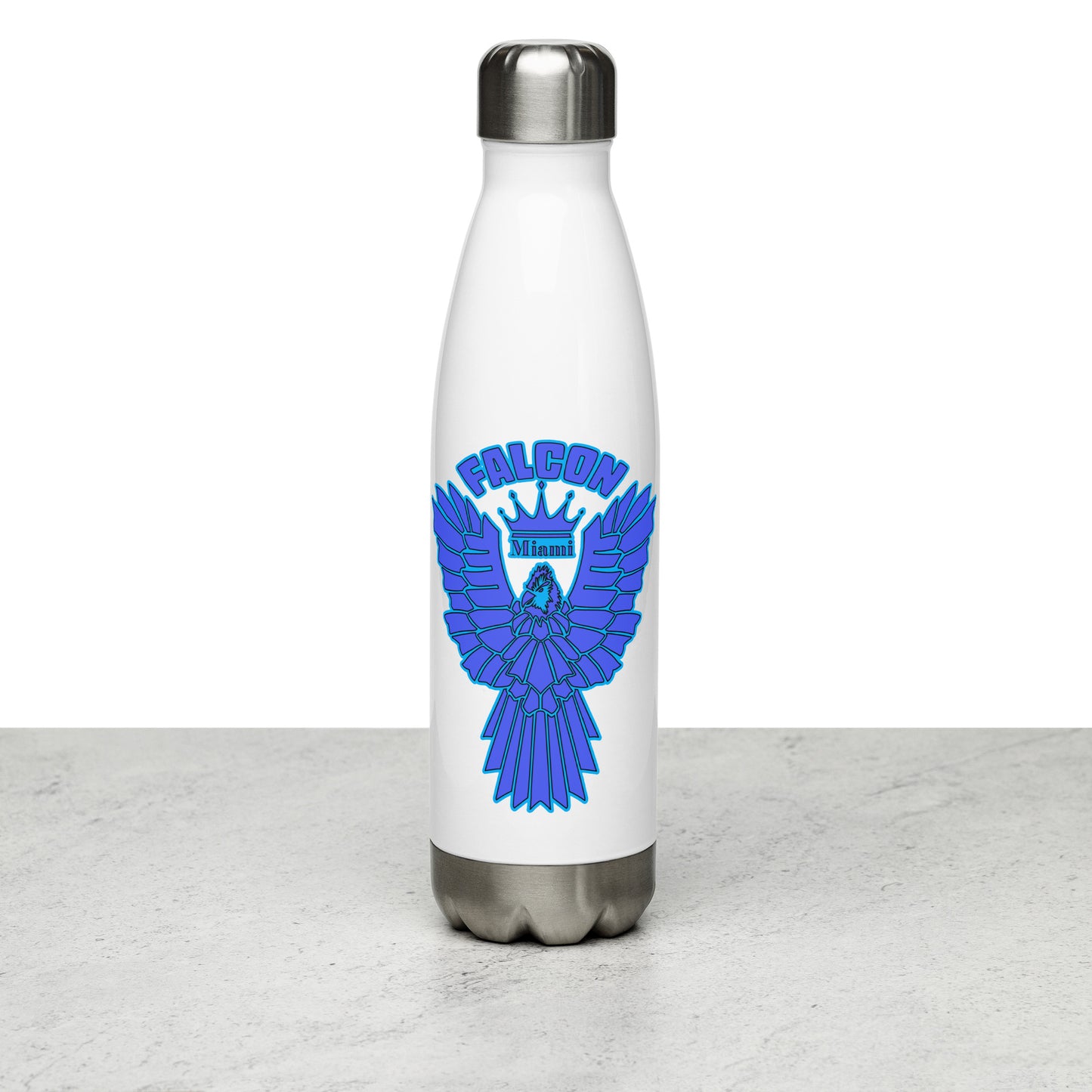 Falcon Logo Stainless steel water bottle - Blue