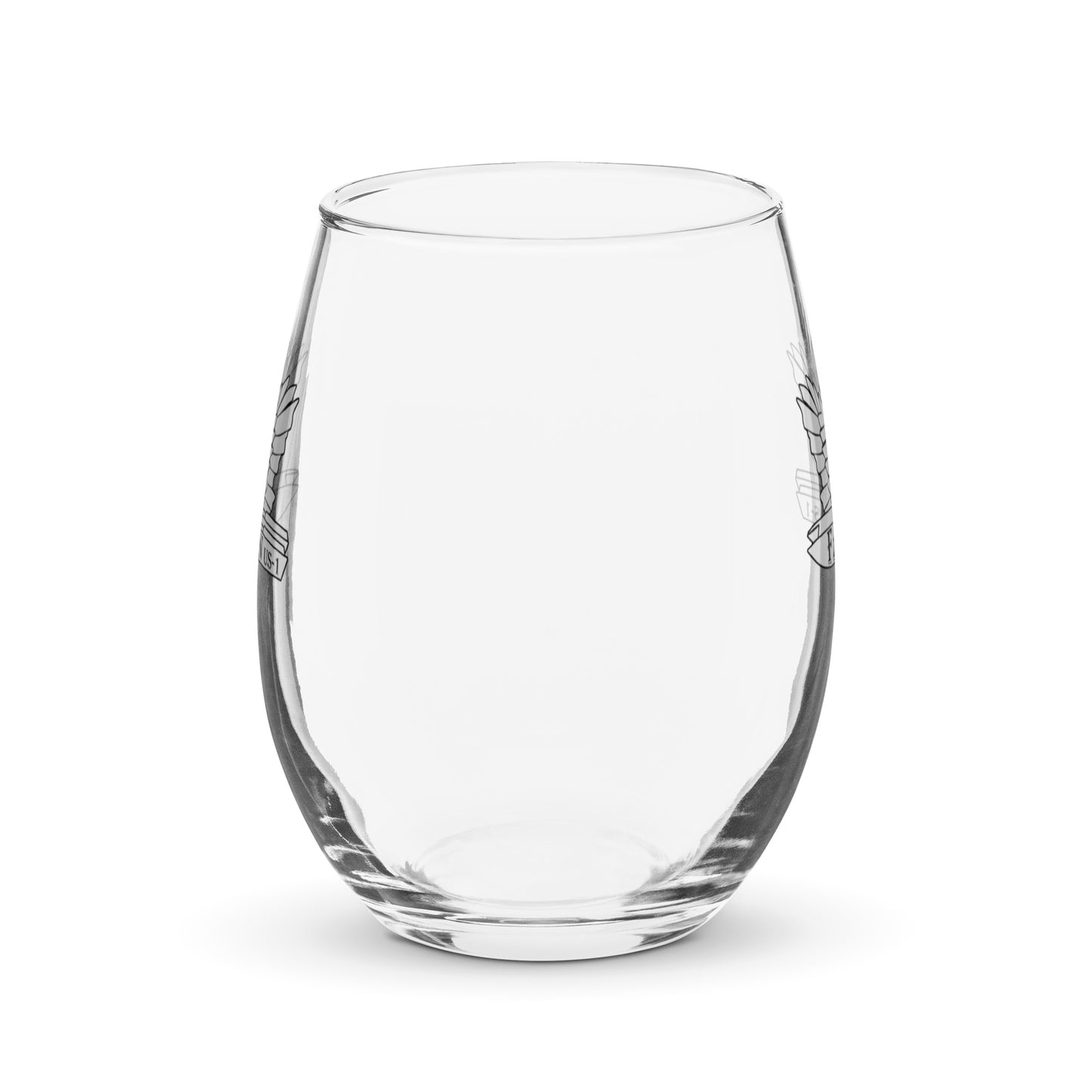 Stemless wine glass - Falcon US-1 White/Black Logo