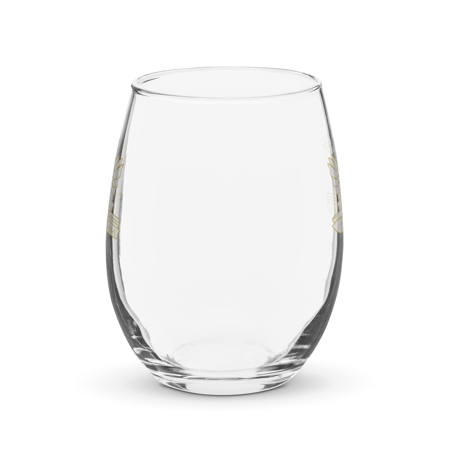 Stemless wine glass - Falcon US-1 White/Gold Logo