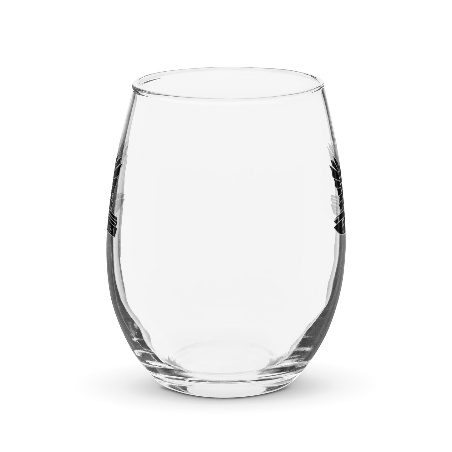 Stemless wine glass - Falcon US-1 Black/White Logo