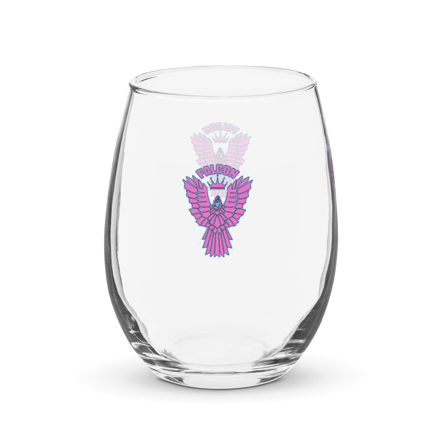 Falcon Logo Stemless wine glass - Retro Pink