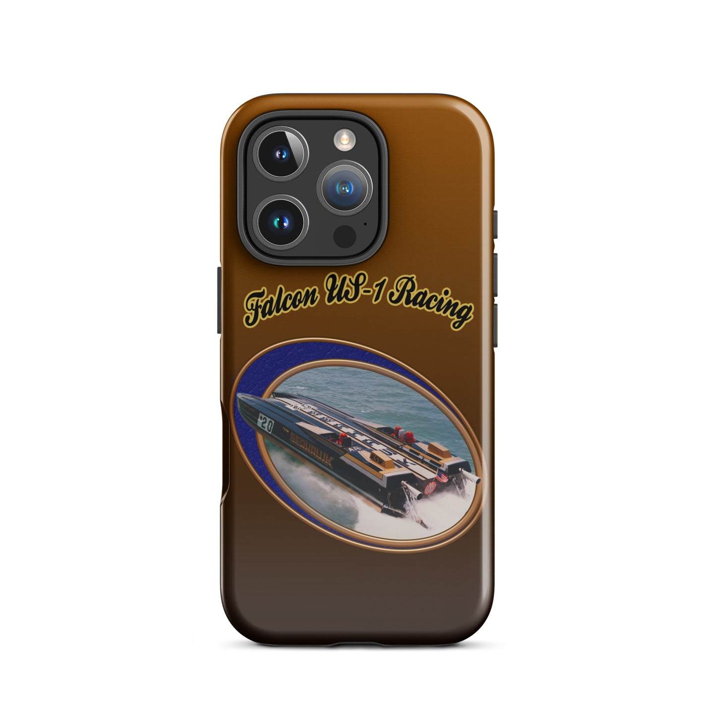 Tough Case for iPhone®- Race Boat with Falcon US-1 Racing