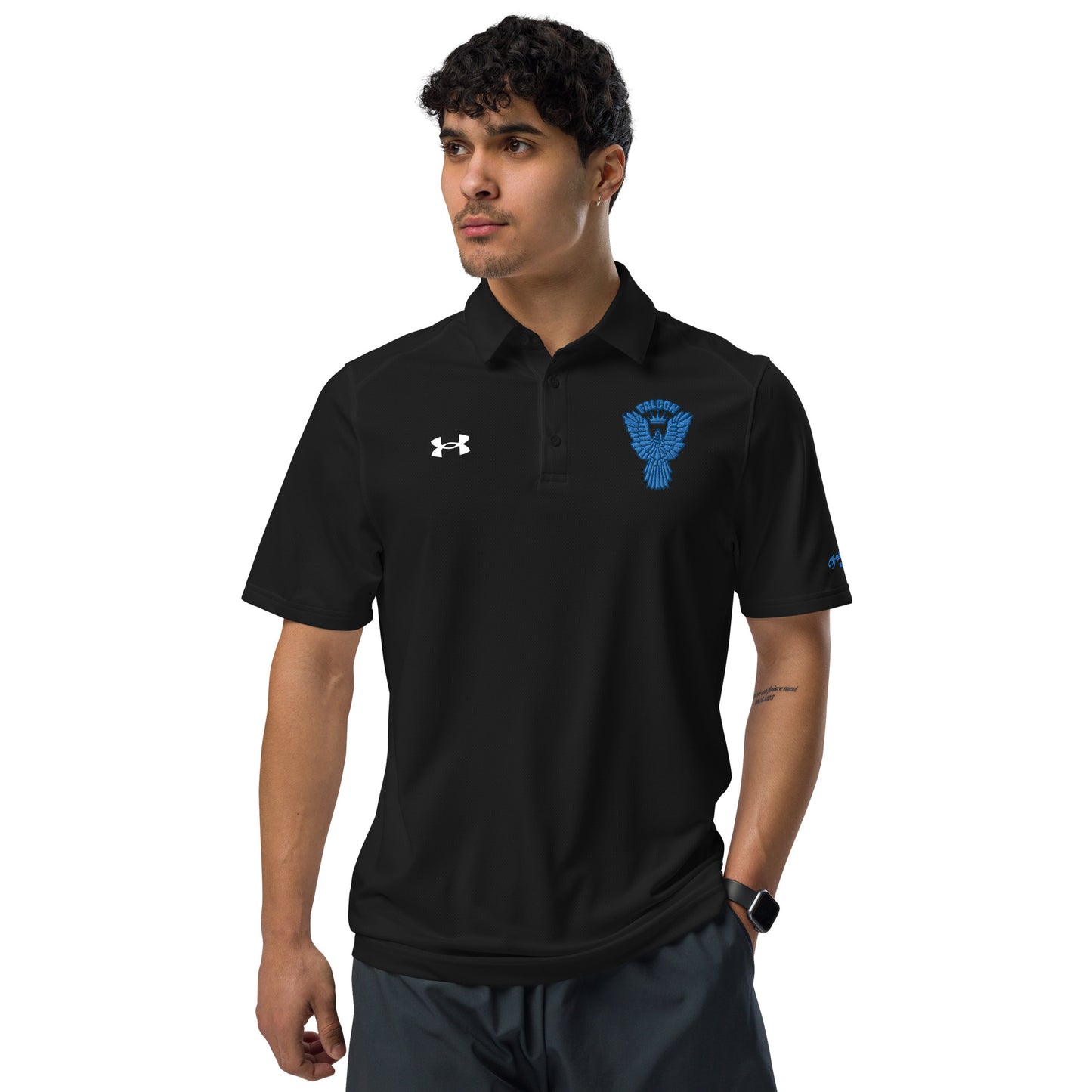 Under Armour® men's polo embroidered Falcon Blue Logo