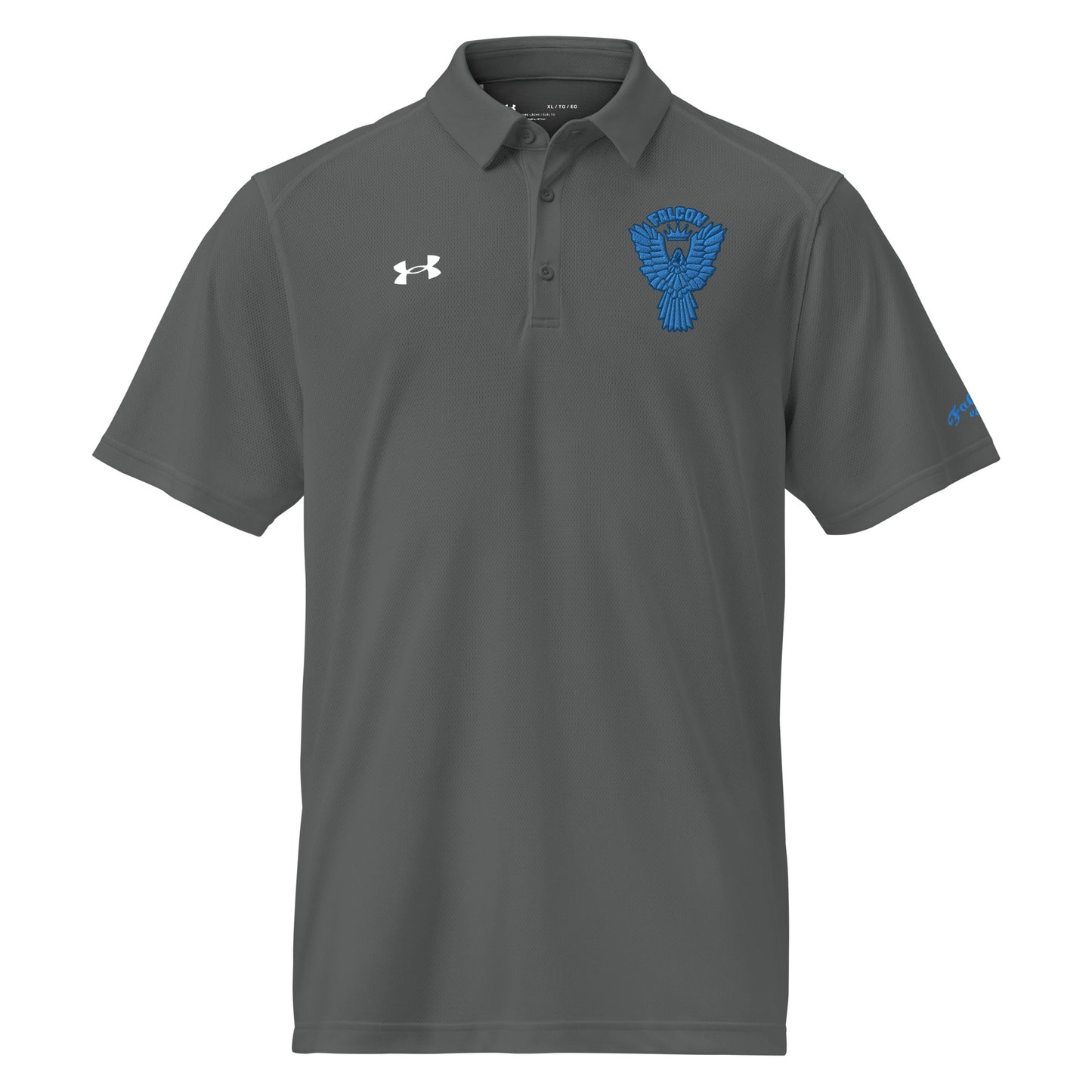 Under Armour® men's polo embroidered Falcon Blue Logo