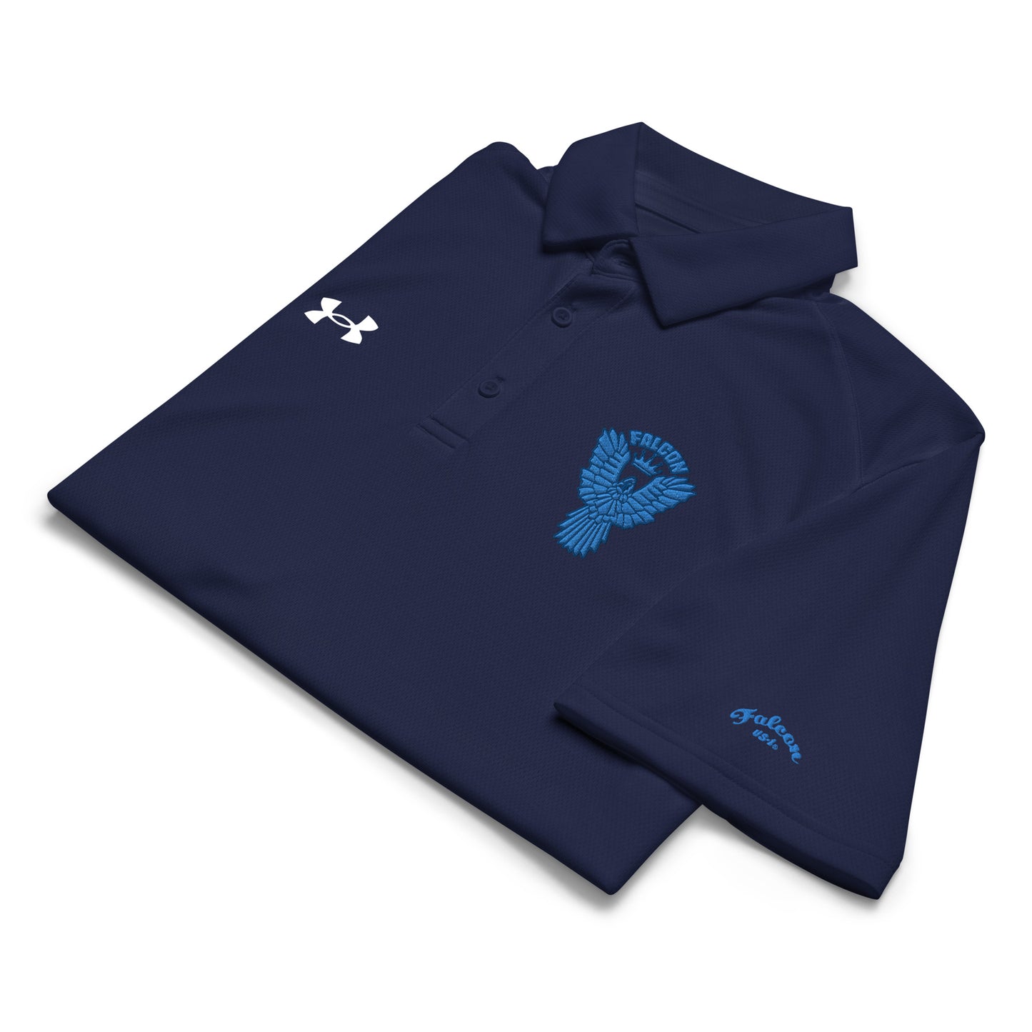 Under Armour® men's polo embroidered Falcon Blue Logo