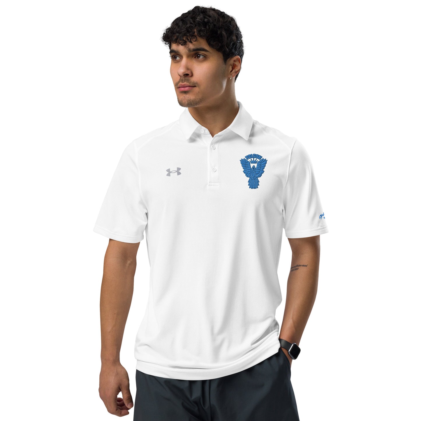 Under Armour® men's polo embroidered Falcon Blue Logo