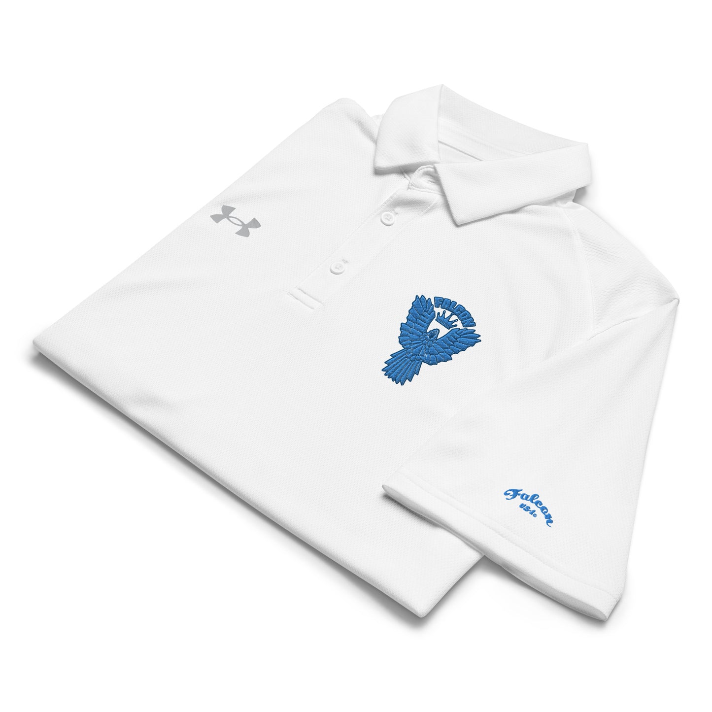 Under Armour® men's polo embroidered Falcon Blue Logo