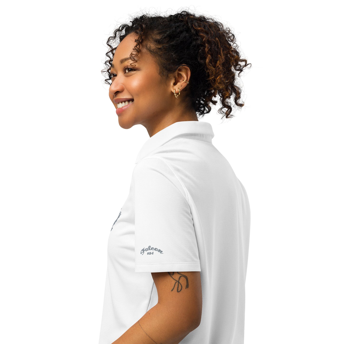 Under Armour® Women's polo embroidered Falcon Gray Logo