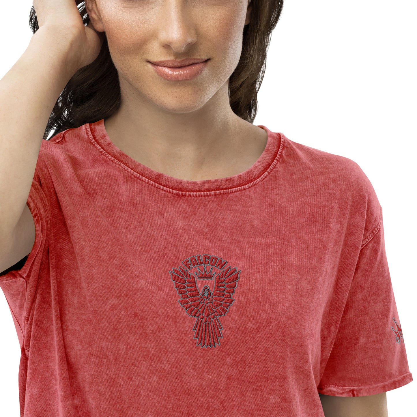 Retro Denim T-Shirt - Falcon Red Logo