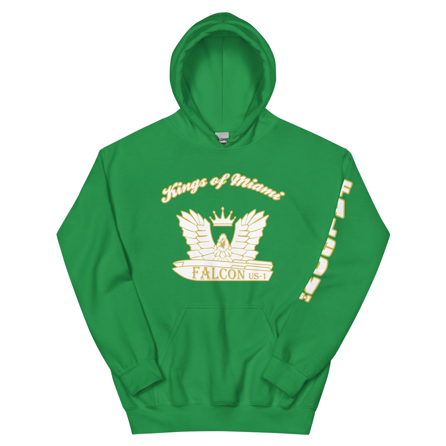 Hoodie - White\Gold Falcon Logo- Kings of Miami