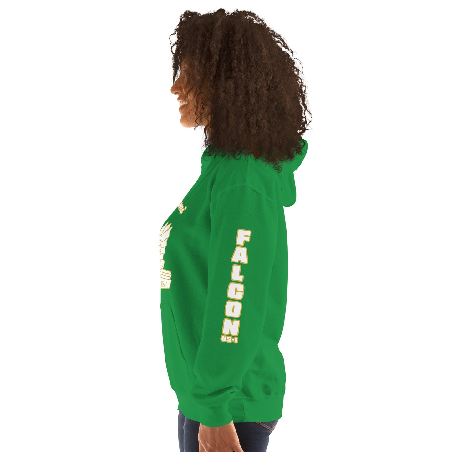 Hoodie - White\Gold Falcon Logo- Kings of Miami