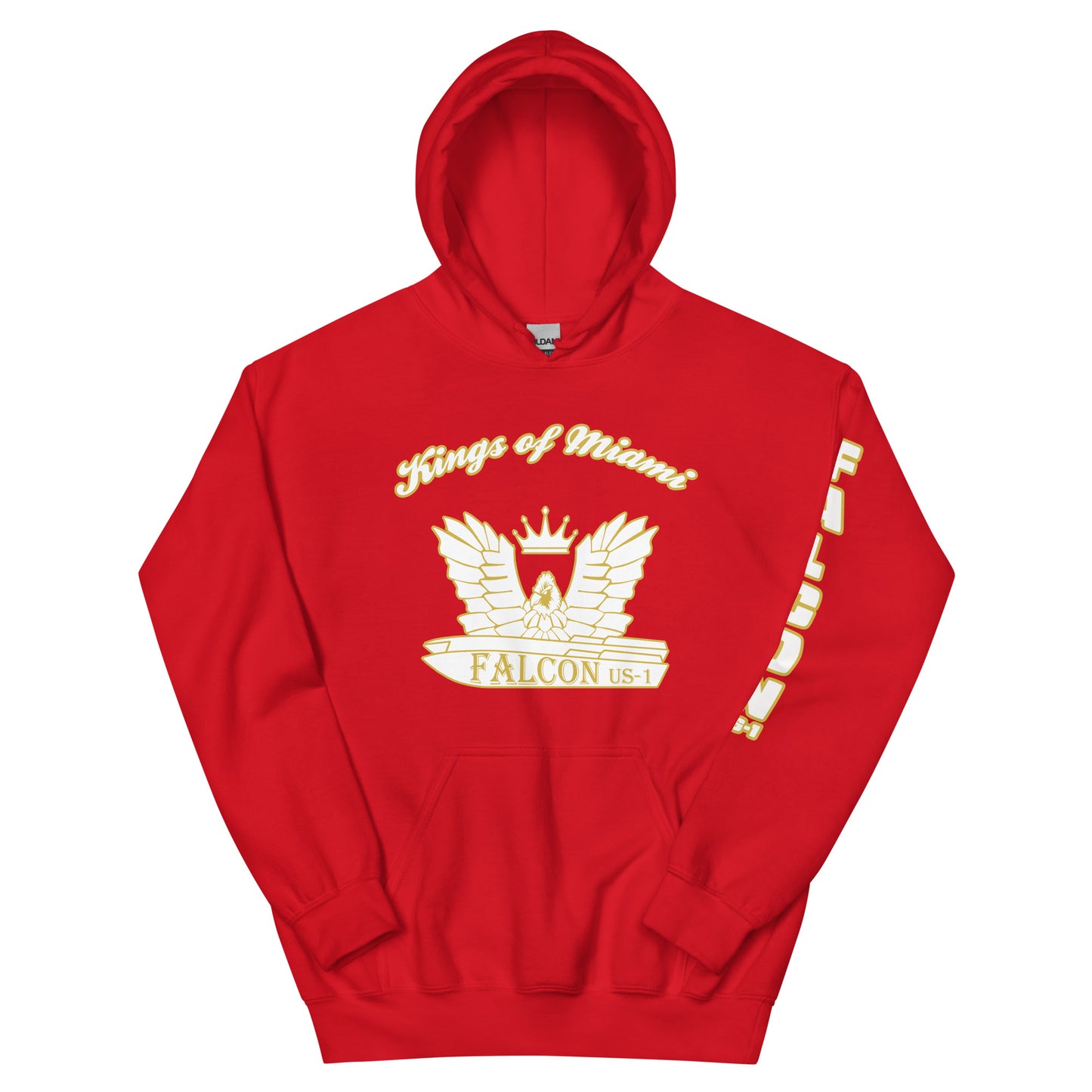 Hoodie - White\Gold Falcon Logo- Kings of Miami