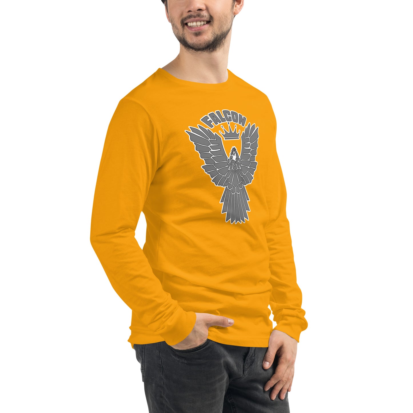 Classic Long Sleeve Tee - Falcon Gray Logo