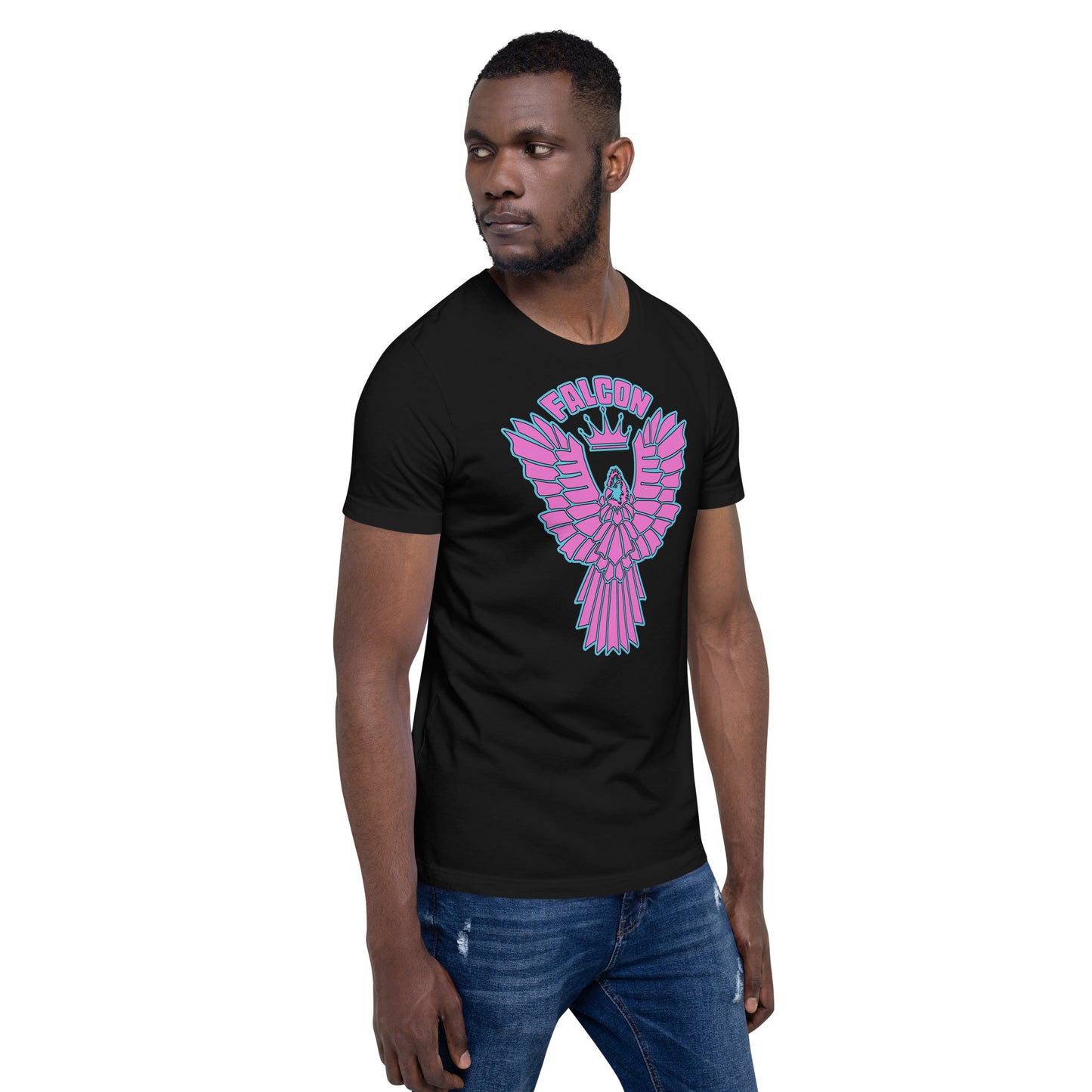 Classic t-shirt - Falcon Retro Pink Logo