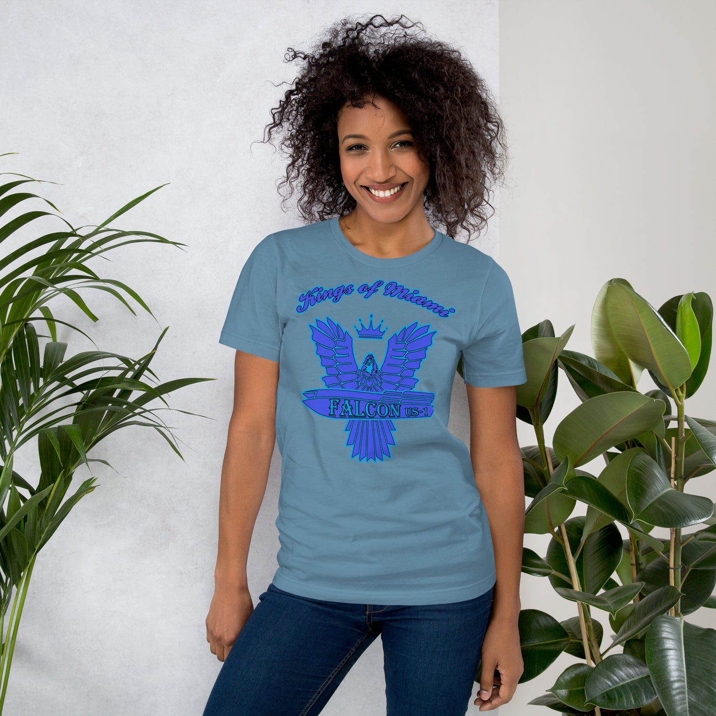 t-shirt Kings of Miami-Blue Falcon Logo