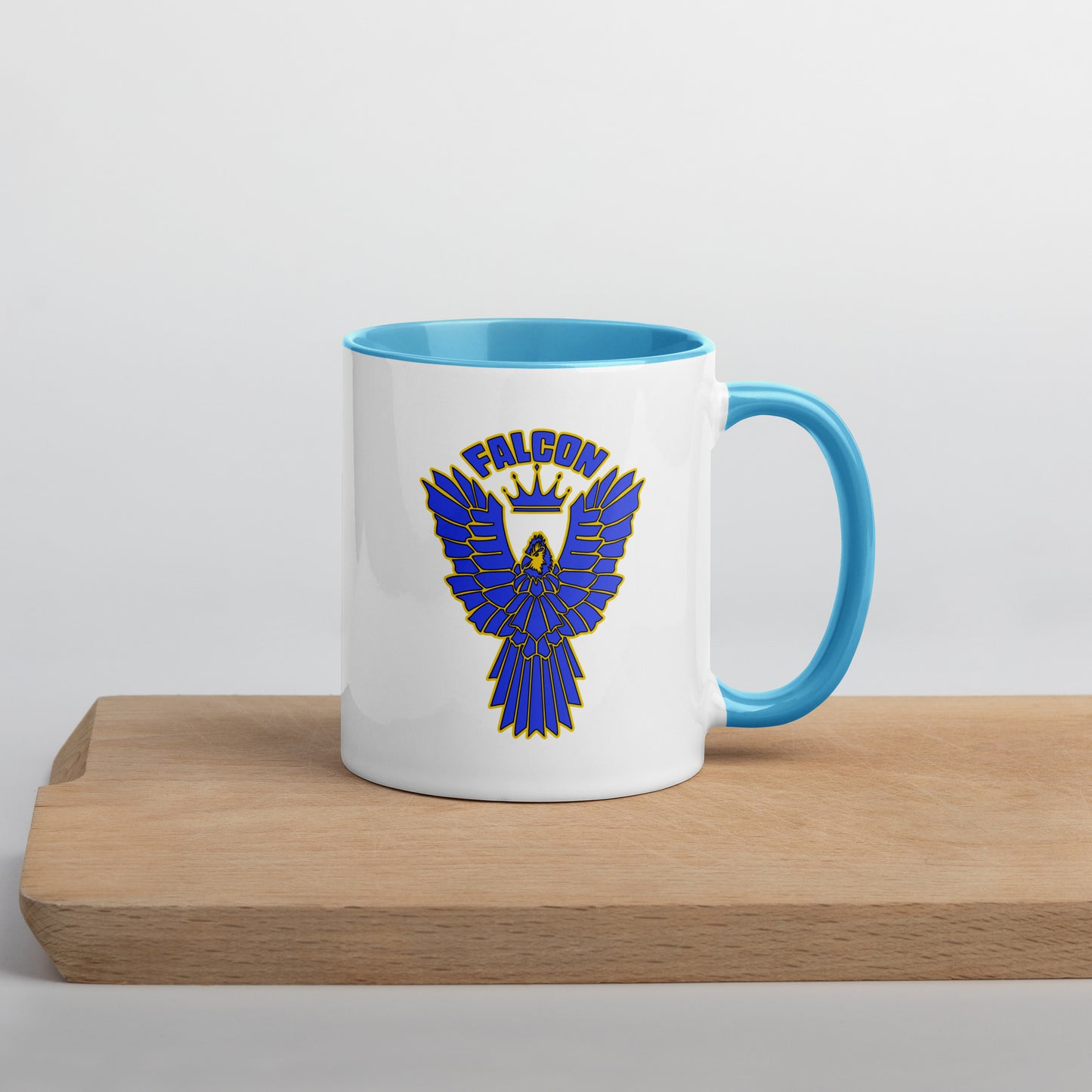 Falcon Logo Mug with Color Inside - Blue