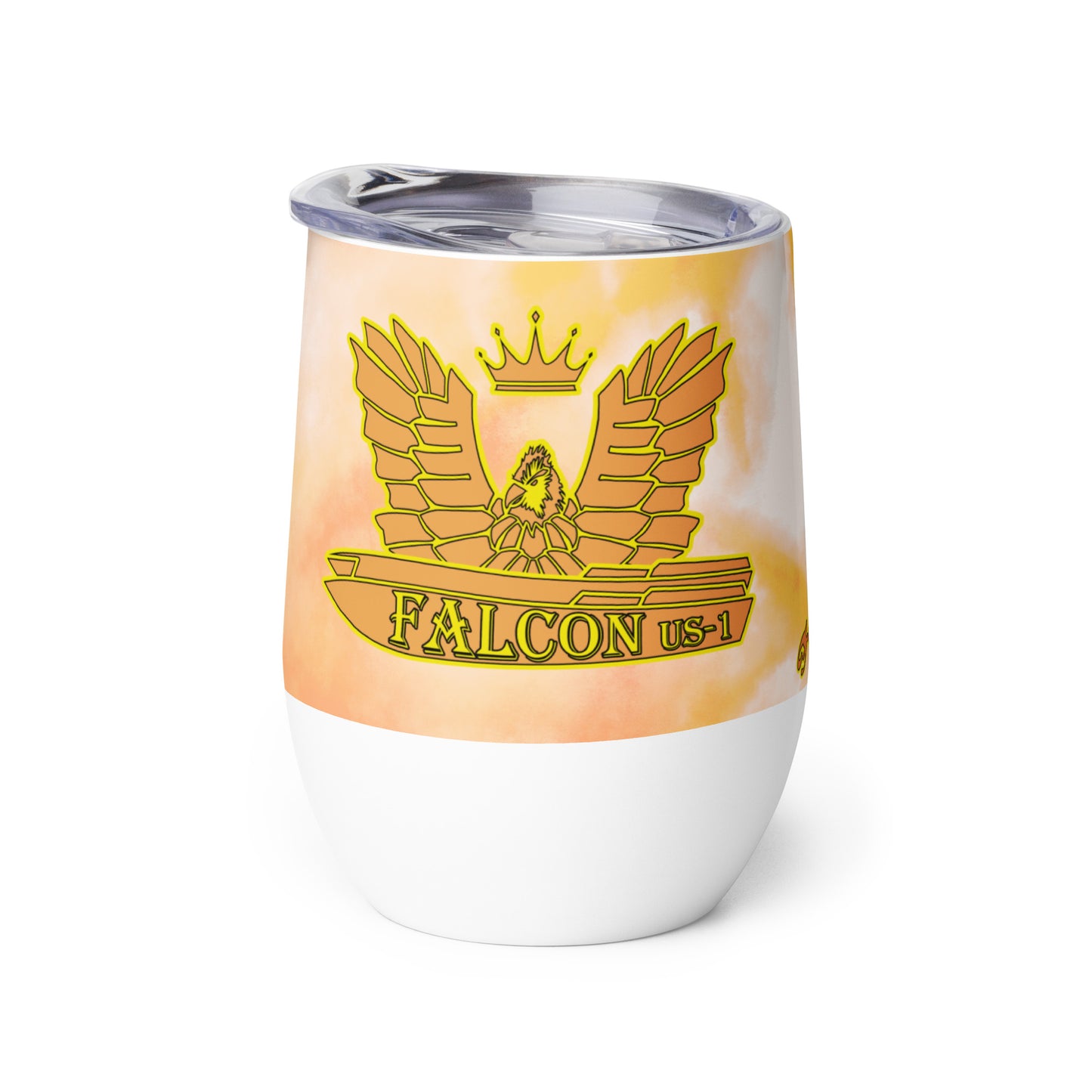 Wine tumbler - Falcon US-1 Gold Logo
