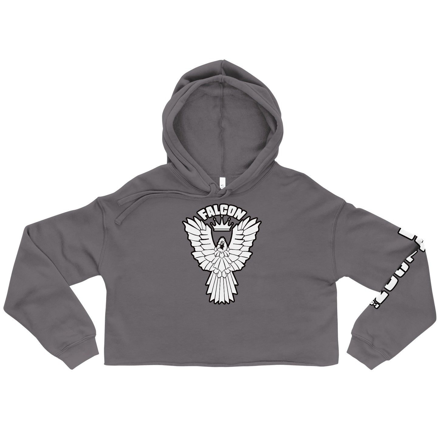 Crop Hoodie - Falcon White Logo