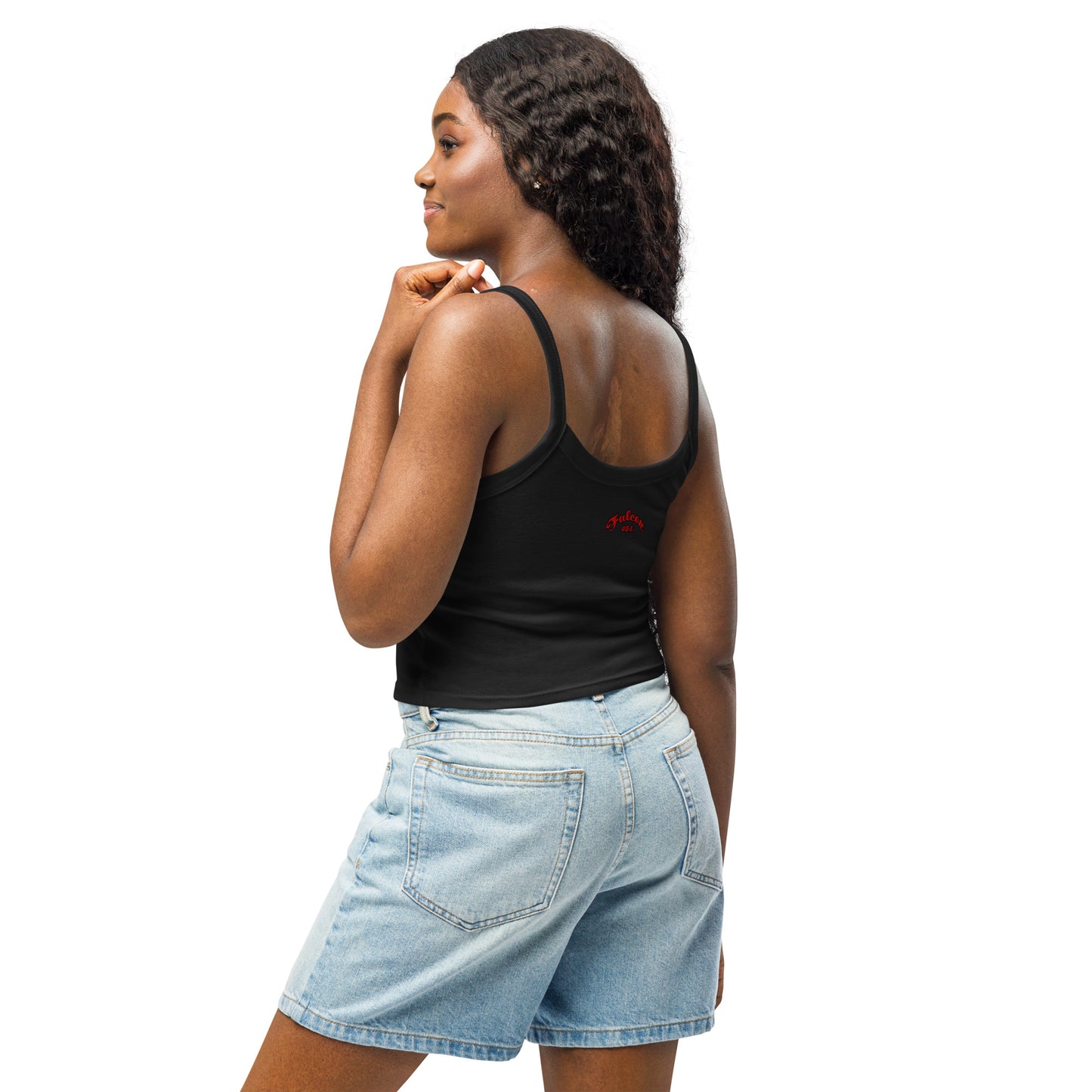 Women’s micro-rib tank top- Willy and Tavy Falcon with boat -Kings of Miami