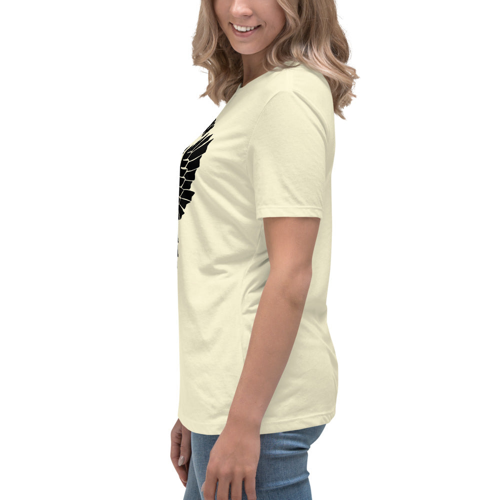 Women's Relaxed T-Shirt- Black Falcon Logo