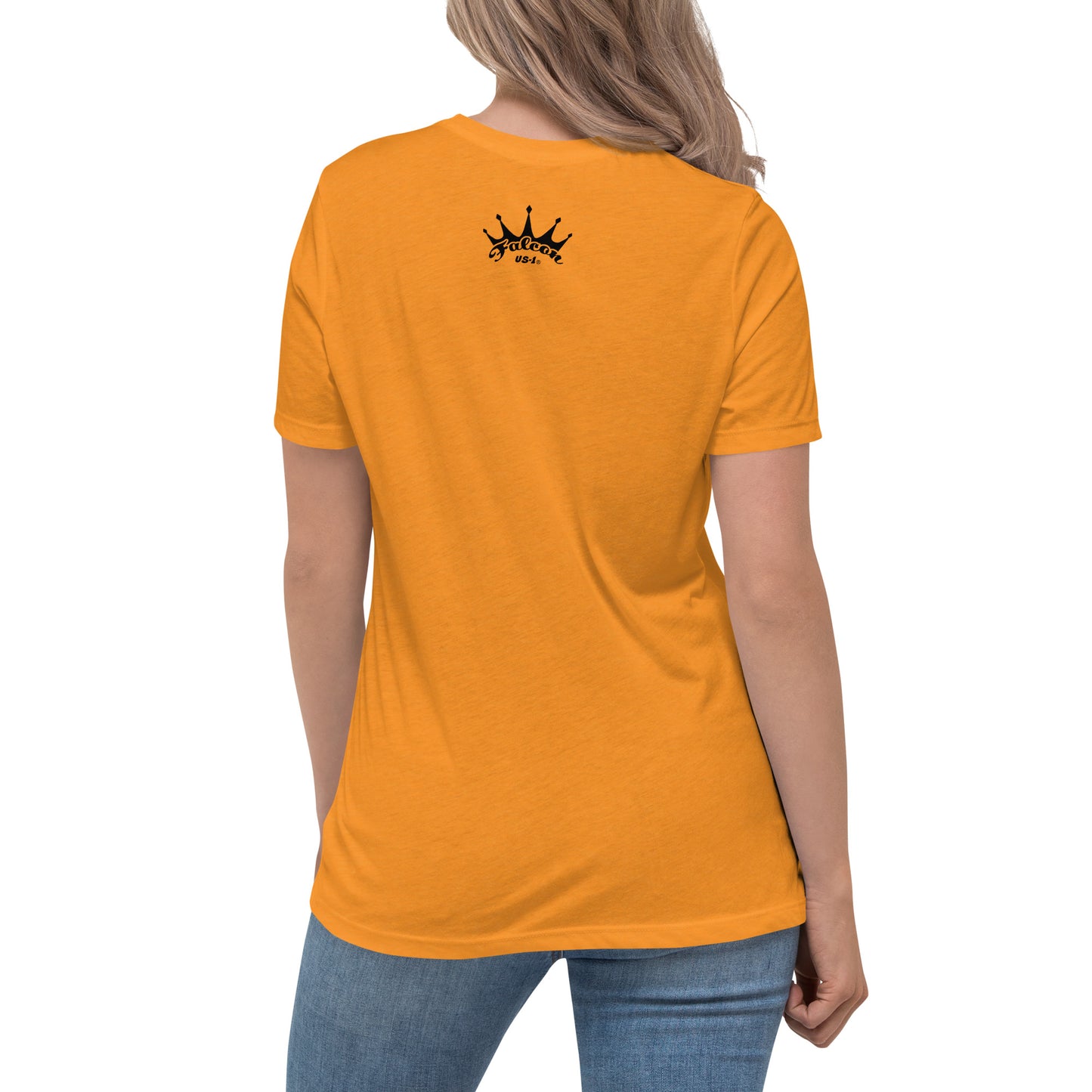 Women's Relaxed T-Shirt- Black Falcon Logo