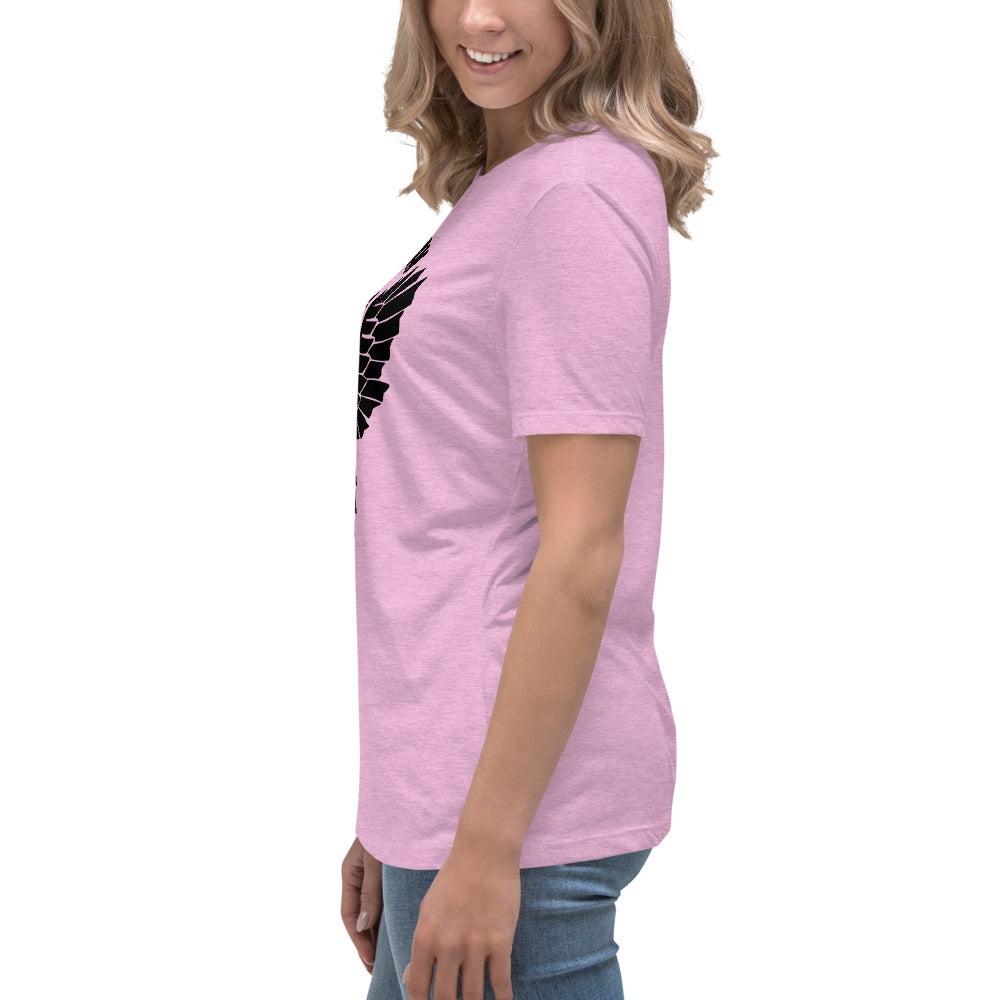 Women's Relaxed T-Shirt- Black Falcon Logo