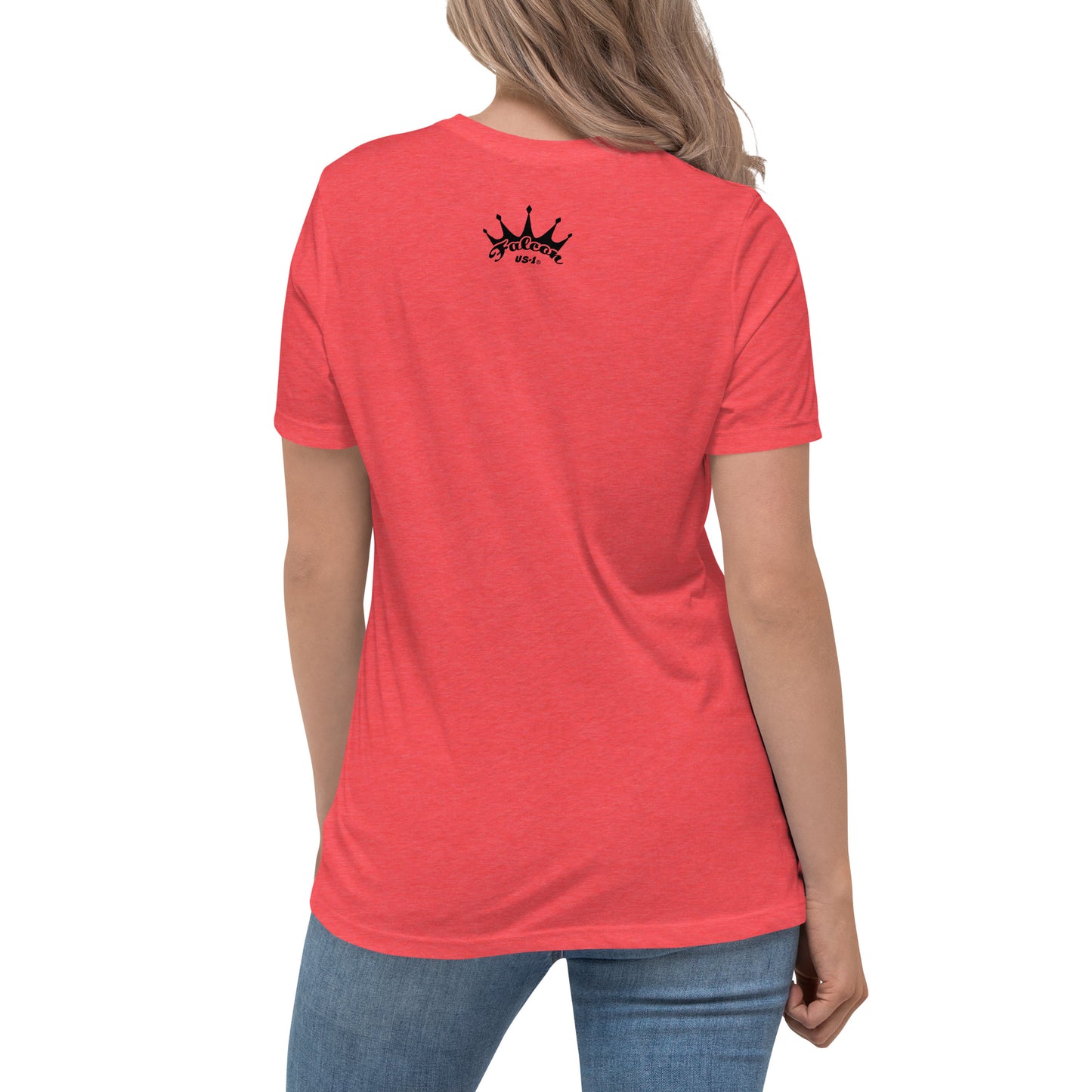 Women's Relaxed T-Shirt- Black Falcon Logo