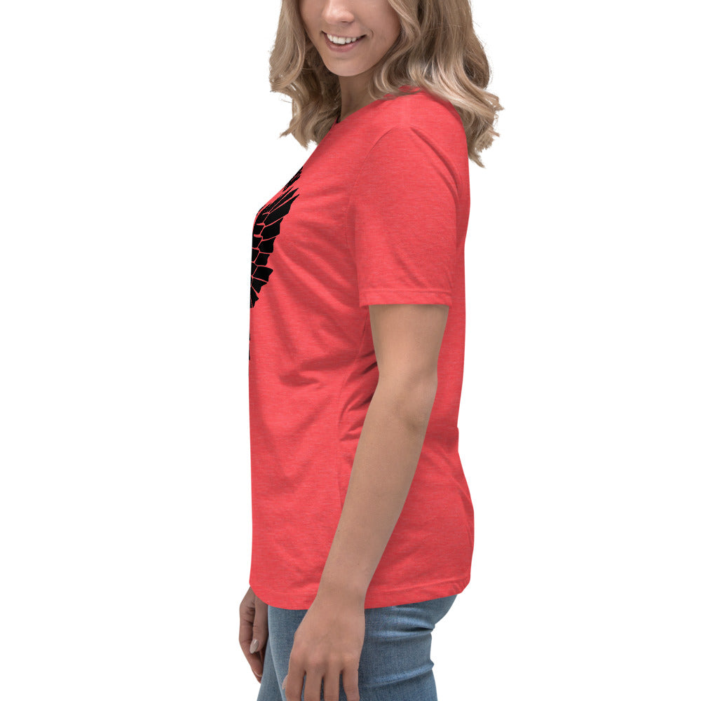 Women's Relaxed T-Shirt- Black Falcon Logo