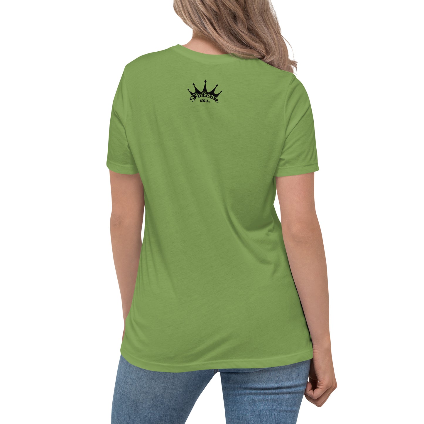 Women's Relaxed T-Shirt- Black Falcon Logo