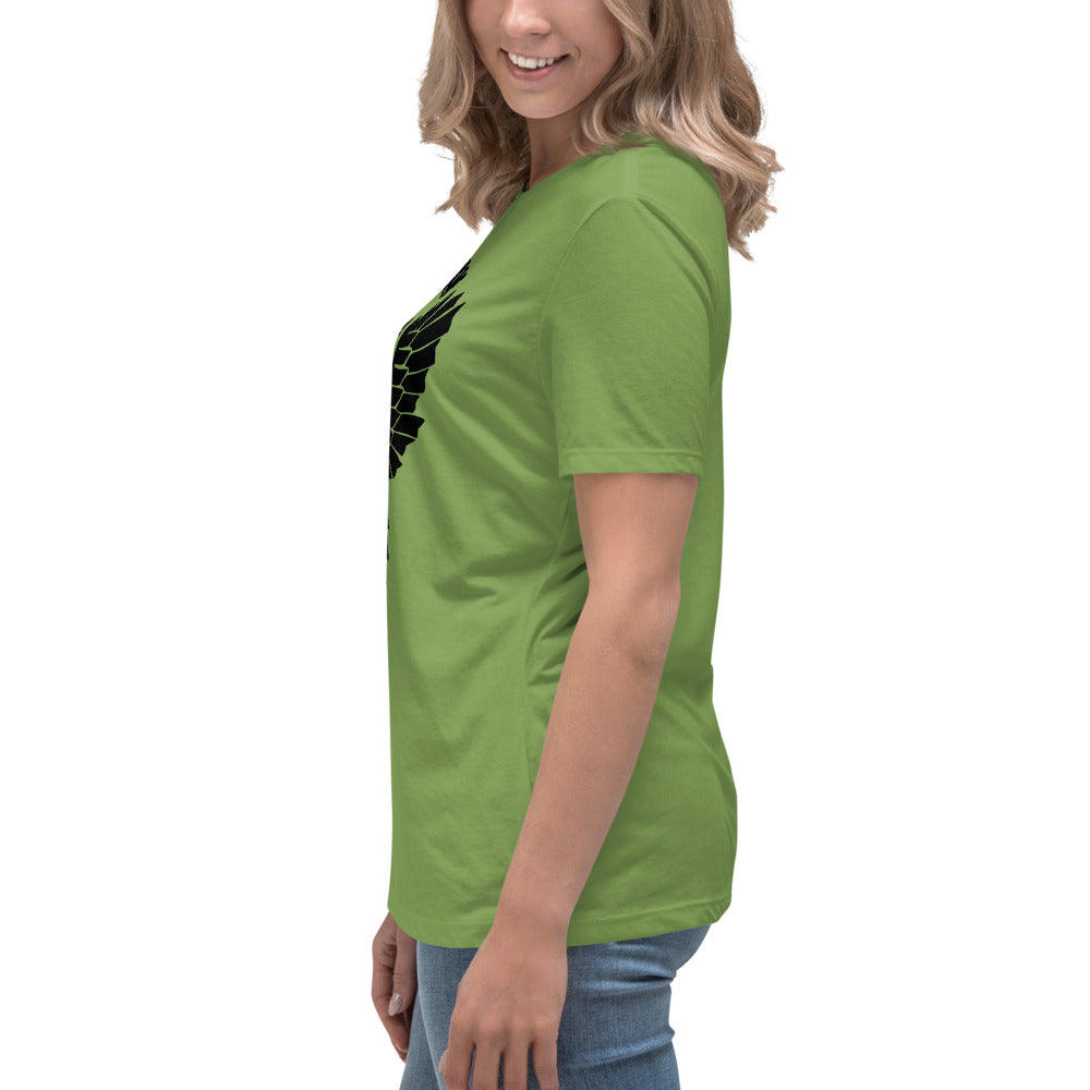 Women's Relaxed T-Shirt- Black Falcon Logo