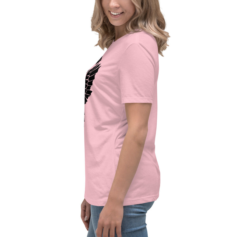 Women's Relaxed T-Shirt- Black Falcon Logo