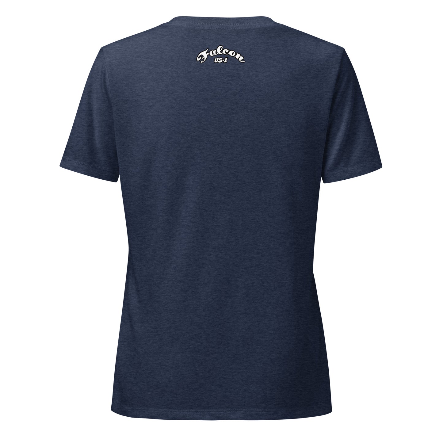 Women’s relaxed v-neck t-shirt - White Falcon US-1 Logo